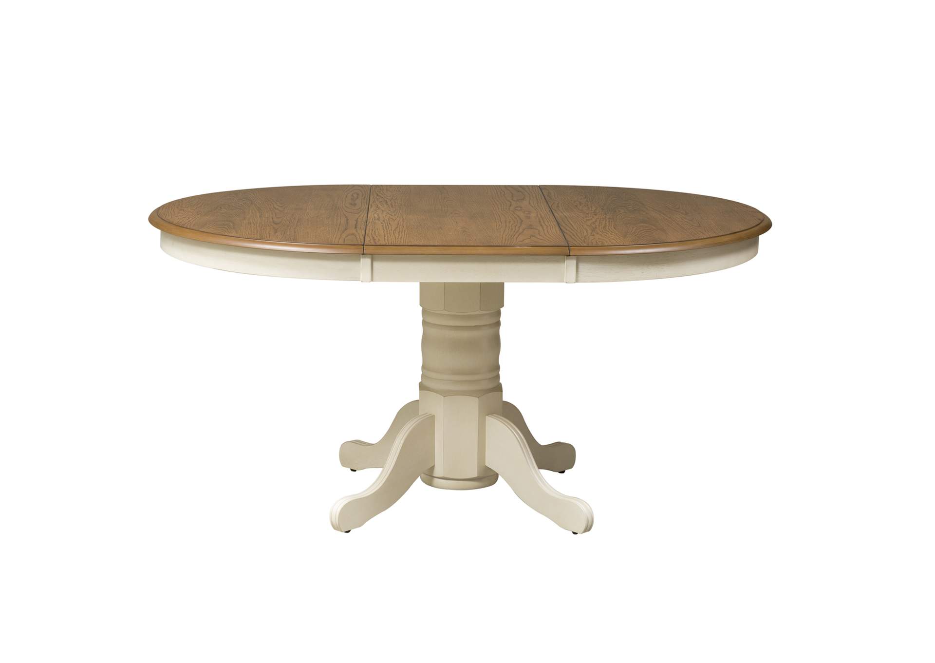 Springfield Honey/Cream Round Extension Leaf Dining Table Roberts