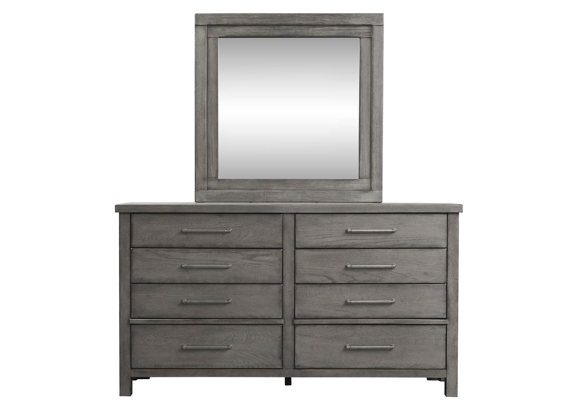 Modern Farmhouse Queen Platform Bed, Dresser & Mirror, Chest,Liberty