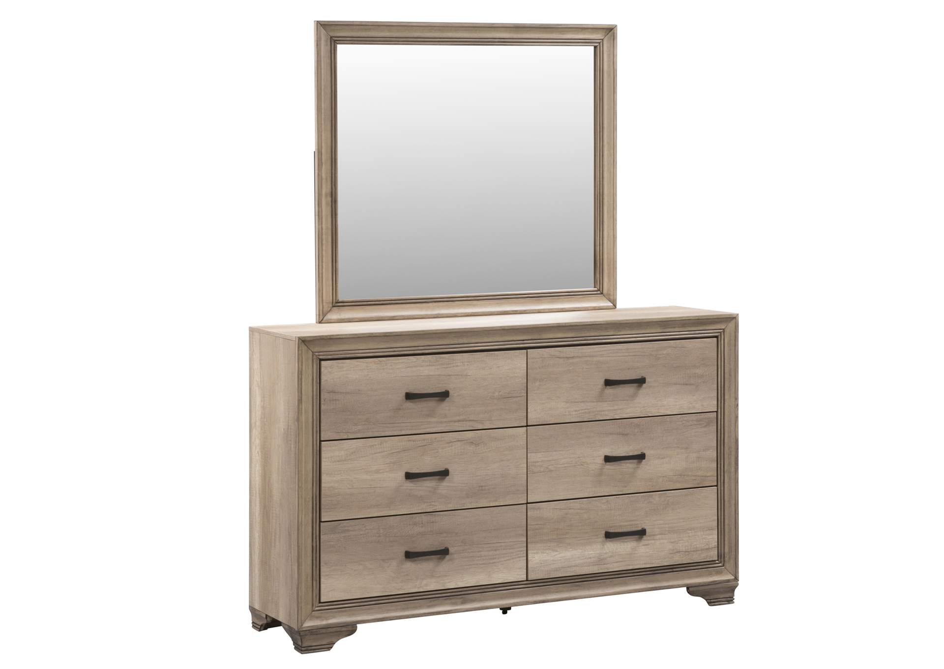 Sun Valley King Upholstered Bed, Dresser & Mirror, Chest, Nightstand,Liberty