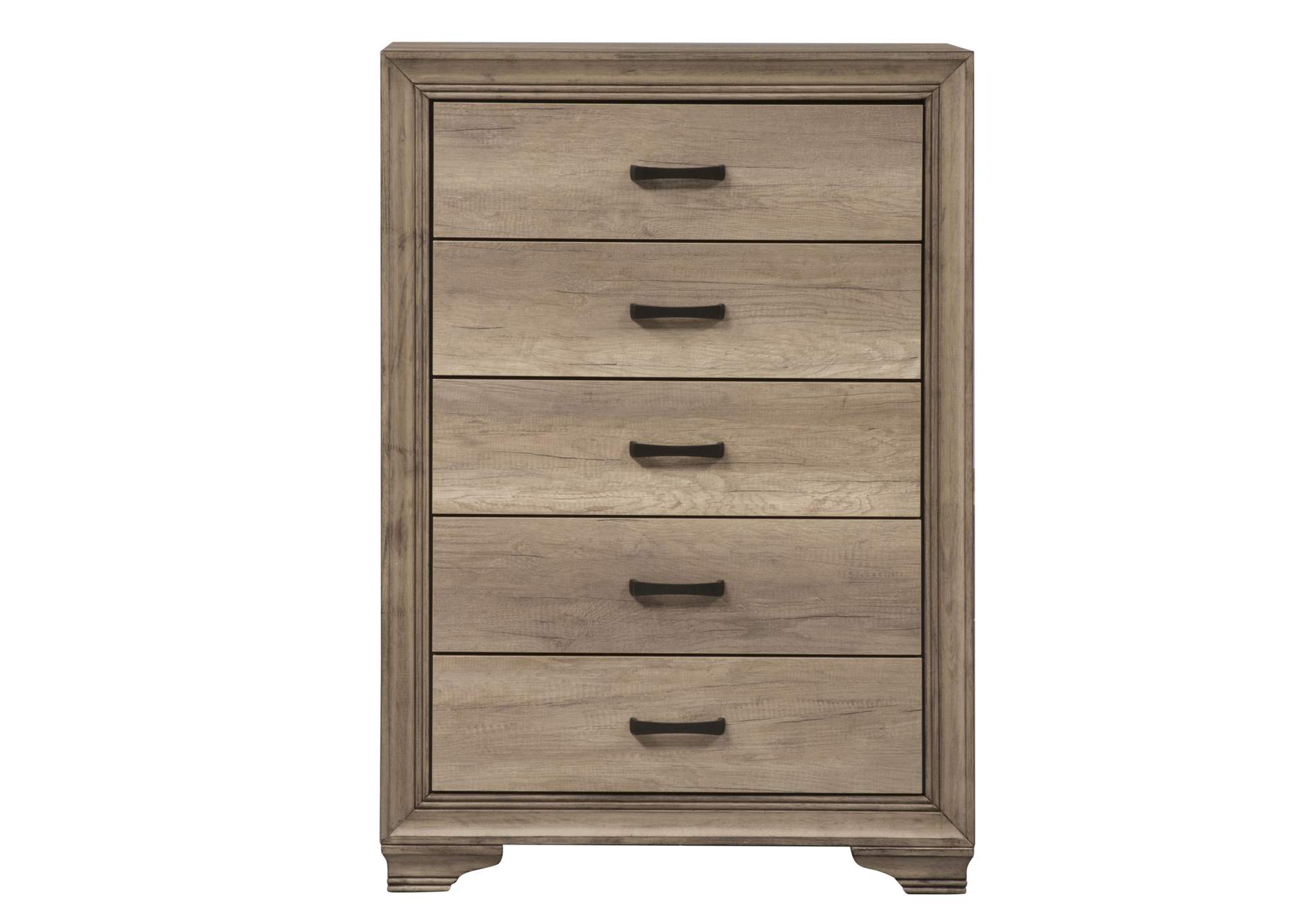 Queen Storage Bed, Dresser & Mirror, Chest,Liberty