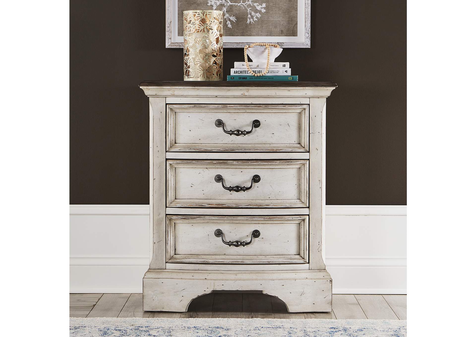 Abbey Road 3 Drawer Night Stand,Liberty