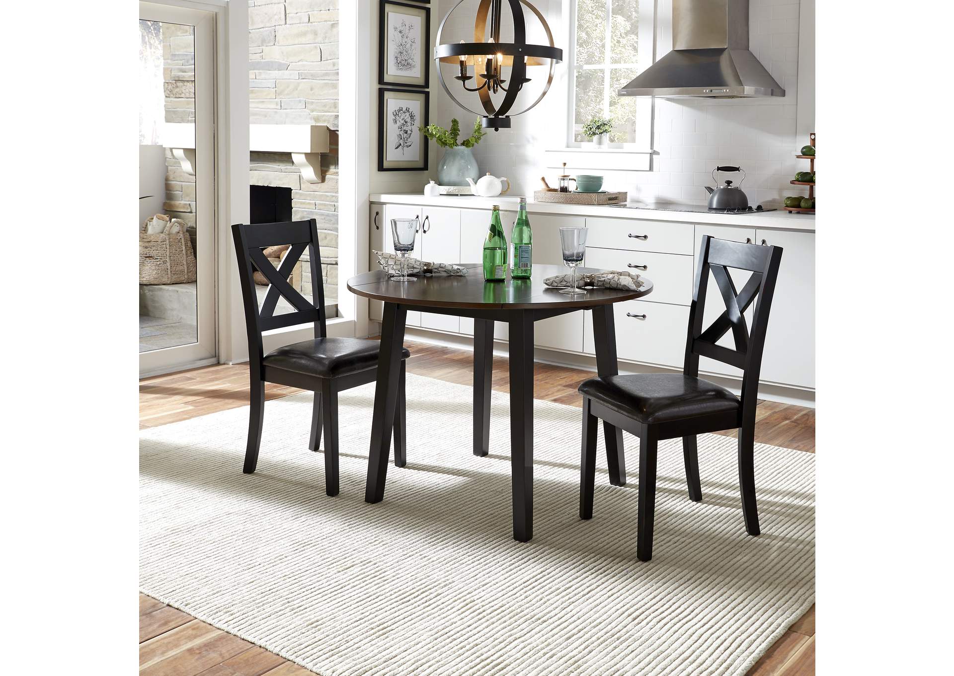 Thornton 3 Piece Drop Leaf Table Set,Liberty