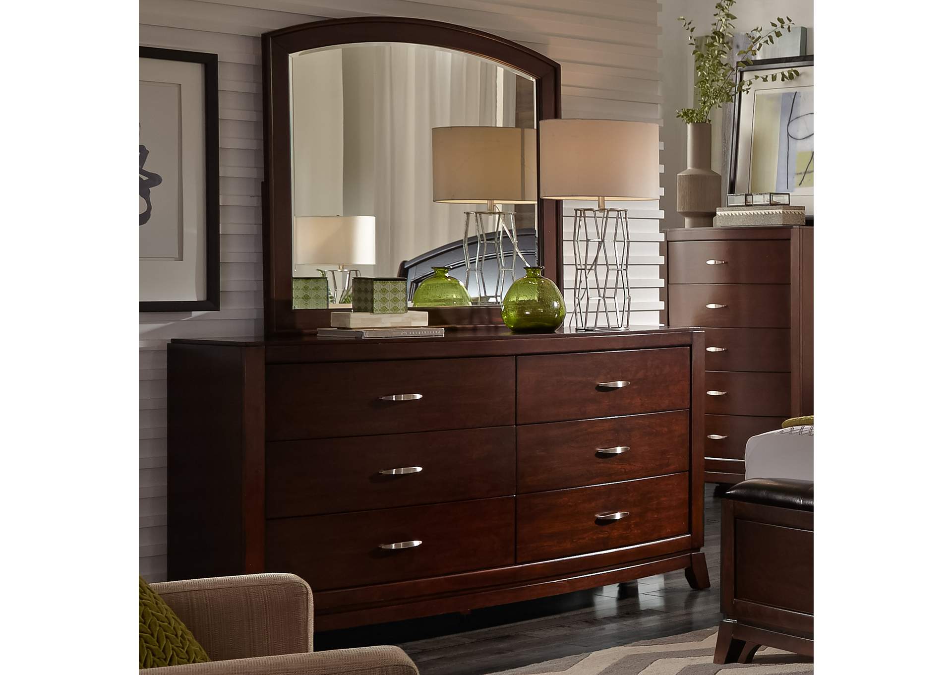 King Leather Bed Mirror,Liberty