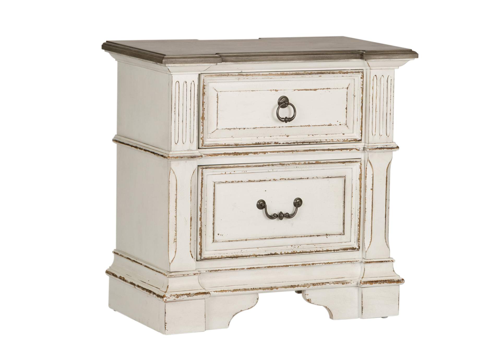 Abbey Park King Panel Bed, Dresser & Mirror, Chest, Nightstand,Liberty
