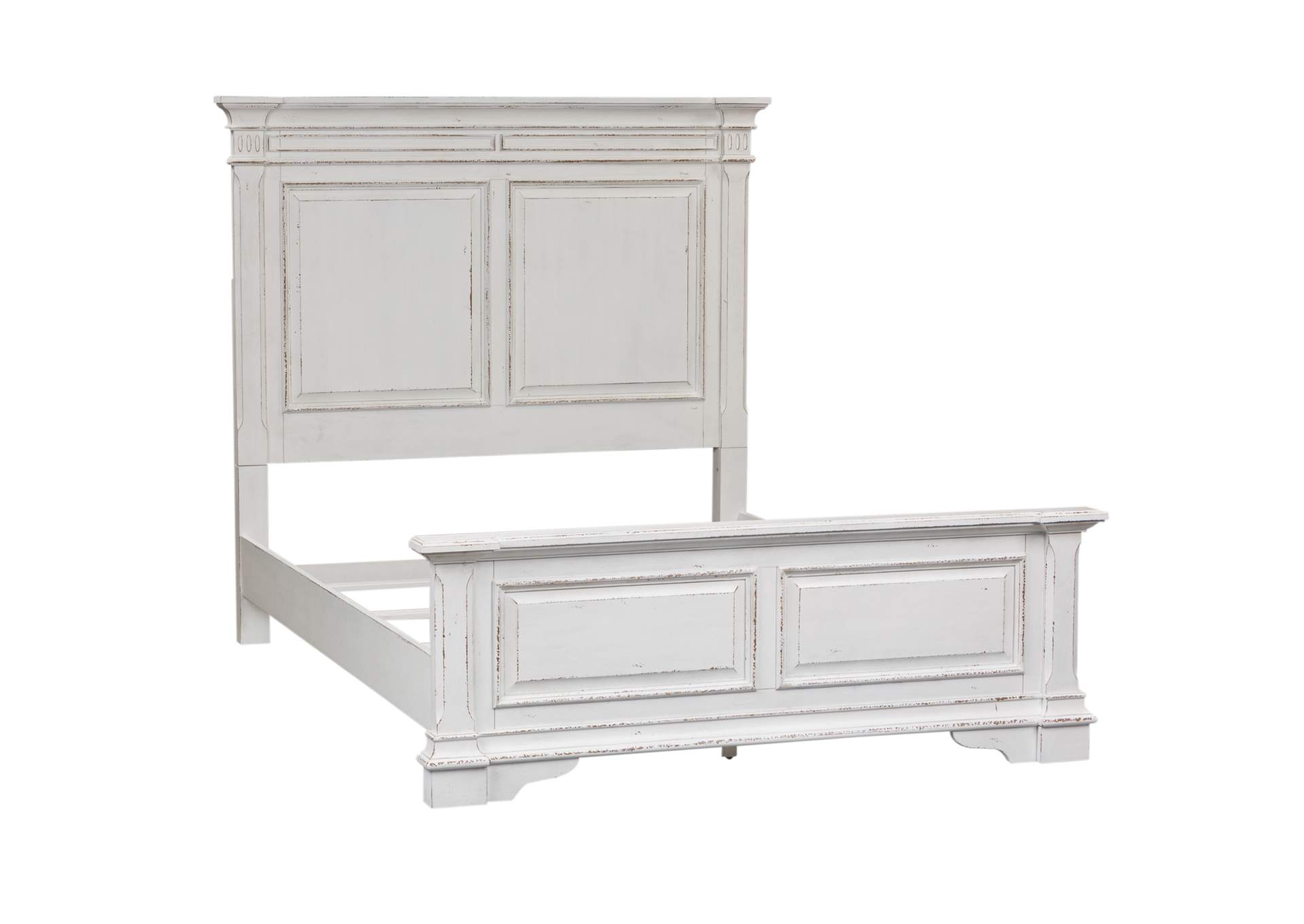 Abbey Park King Panel Bed, Dresser & Mirror, Nightstand,Liberty