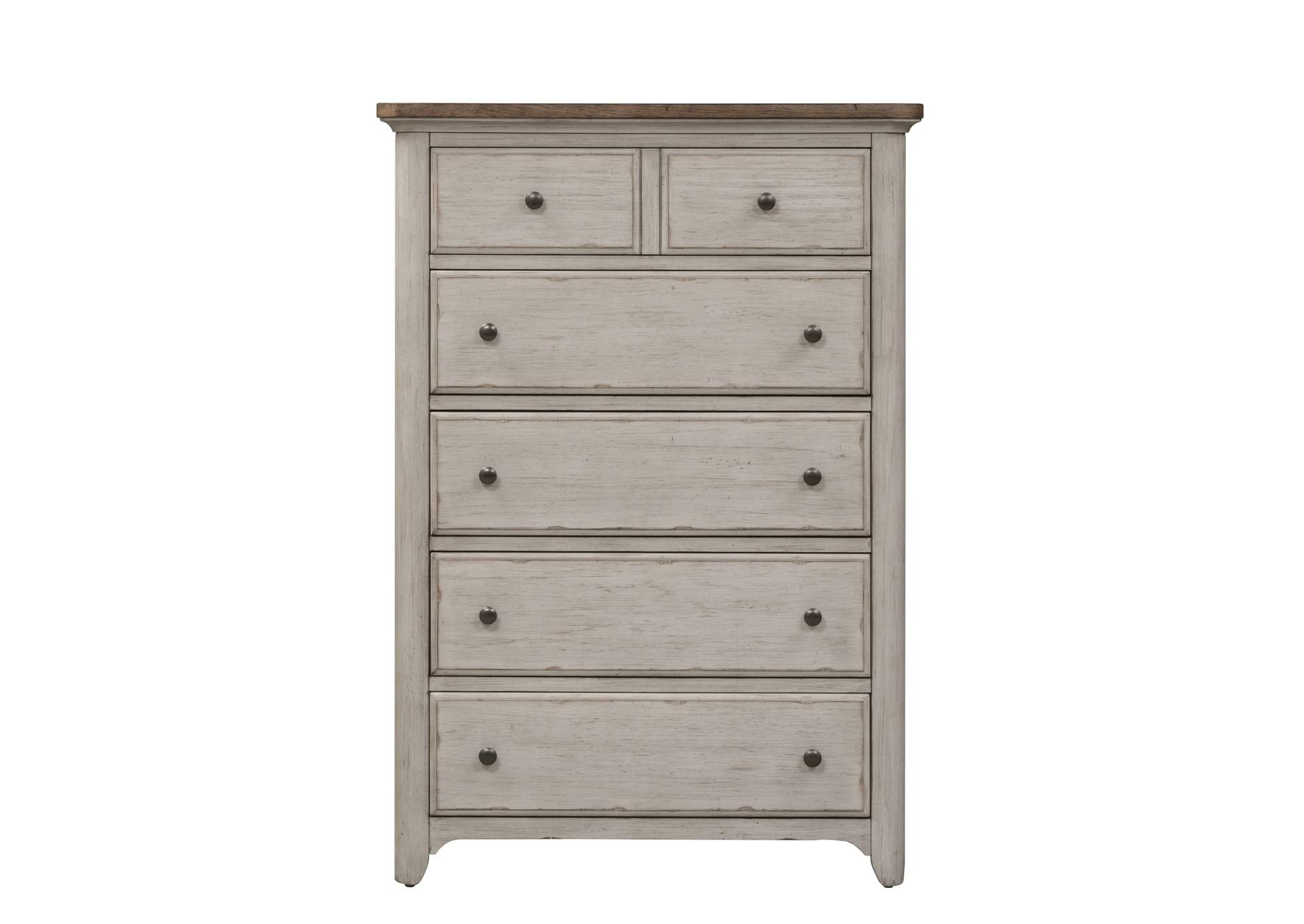 King Panel Bed, Dresser & Mirror, Chest,Liberty
