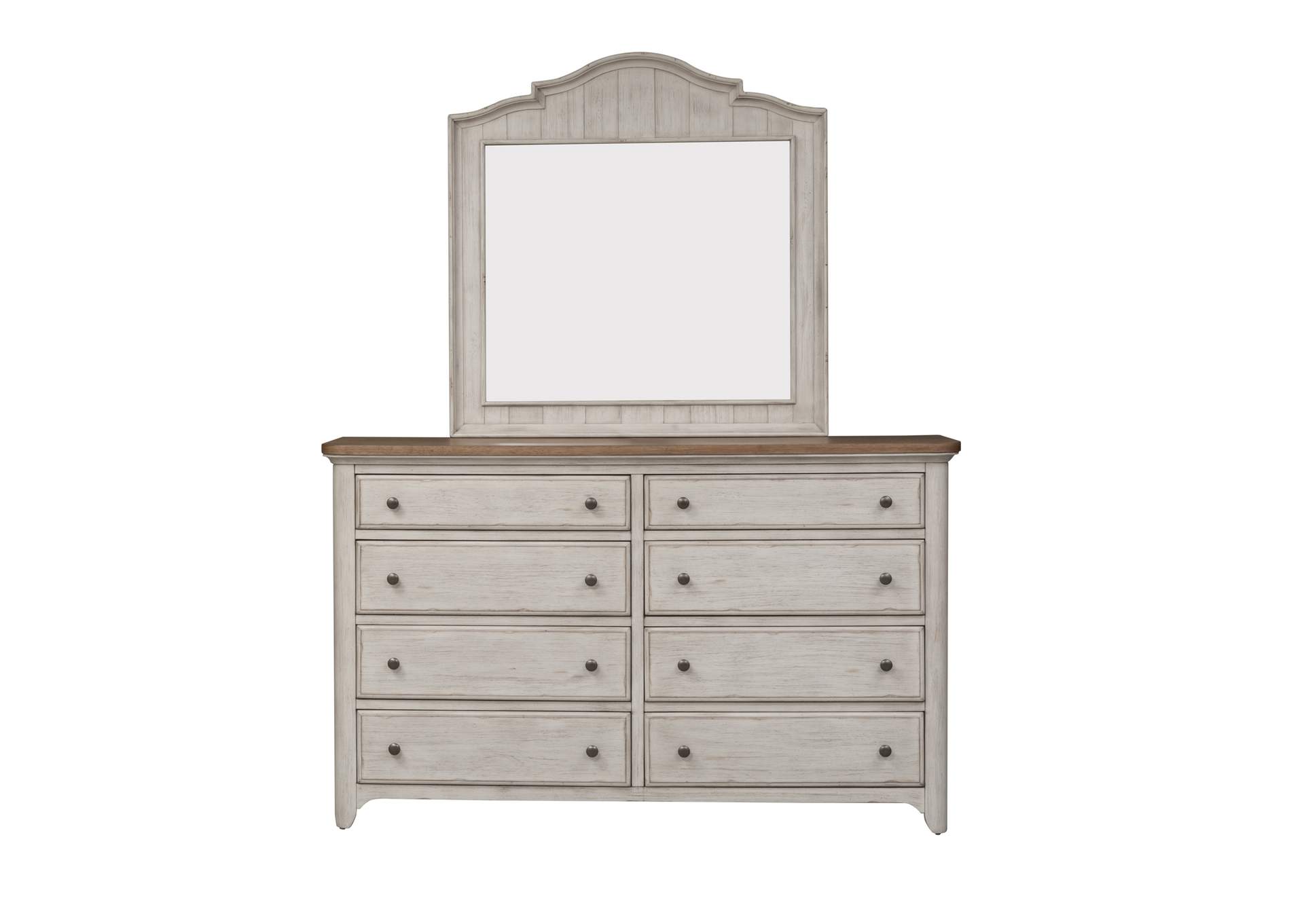 King Panel Bed, Dresser & Mirror,Liberty
