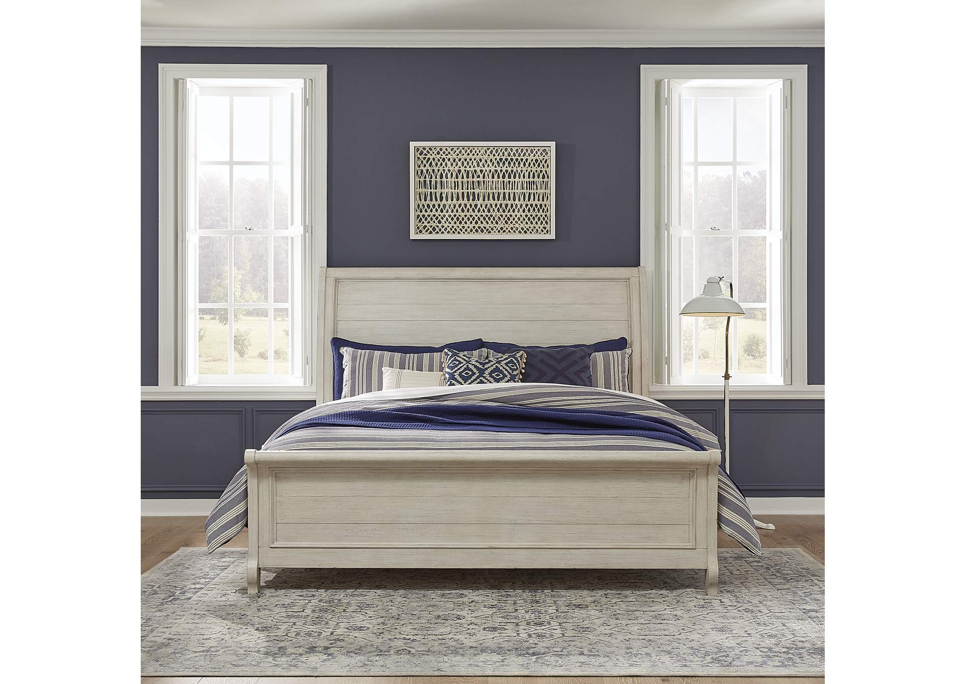 Farmhouse Reimagined Queen Sleigh Bed,Liberty