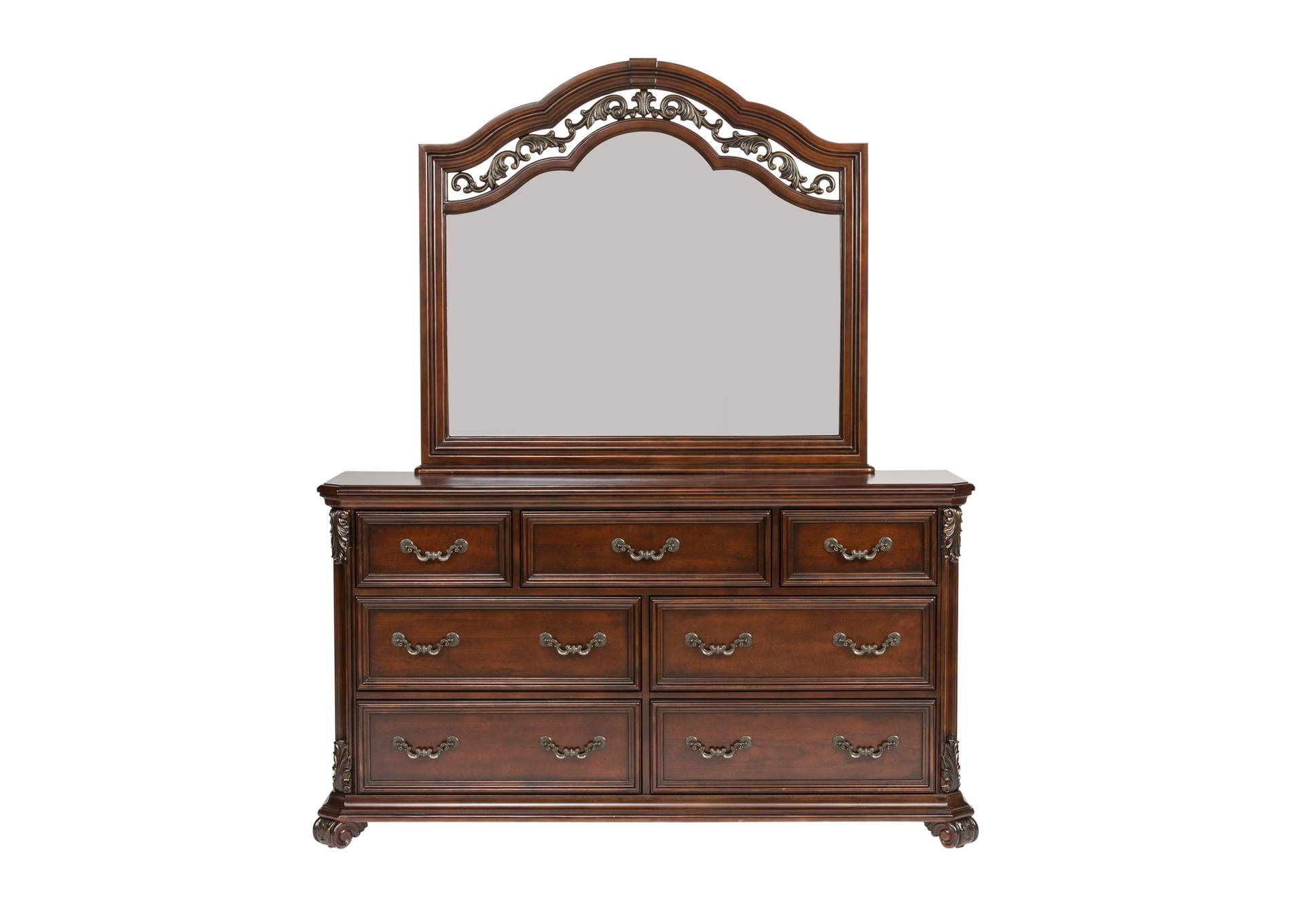 Messina Estates Queen Poster Bed, Dresser & Mirror,Liberty