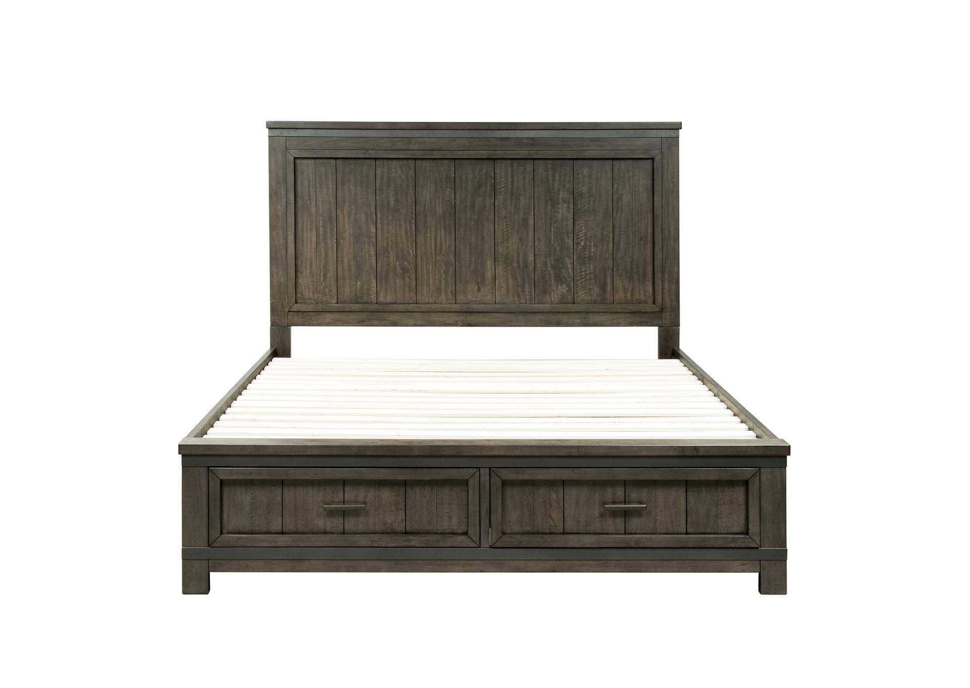 Thornwood Hills Rock Beaten Gray California King Storage Bed, Dresser & Mirror, Nightstand,Liberty