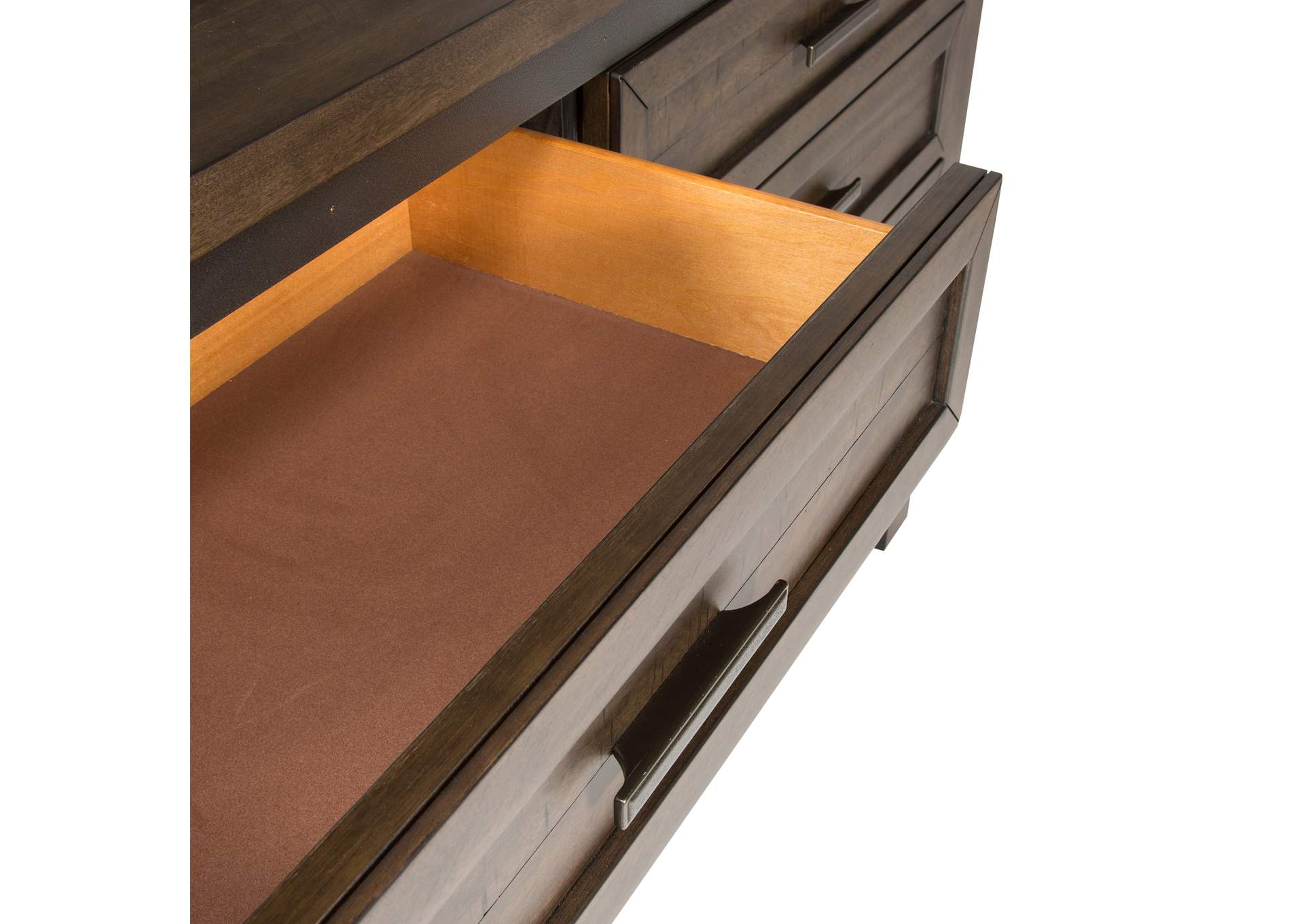 Thornwood Hills King Panel Bed, Dresser & Mirror, Nightstand,Liberty