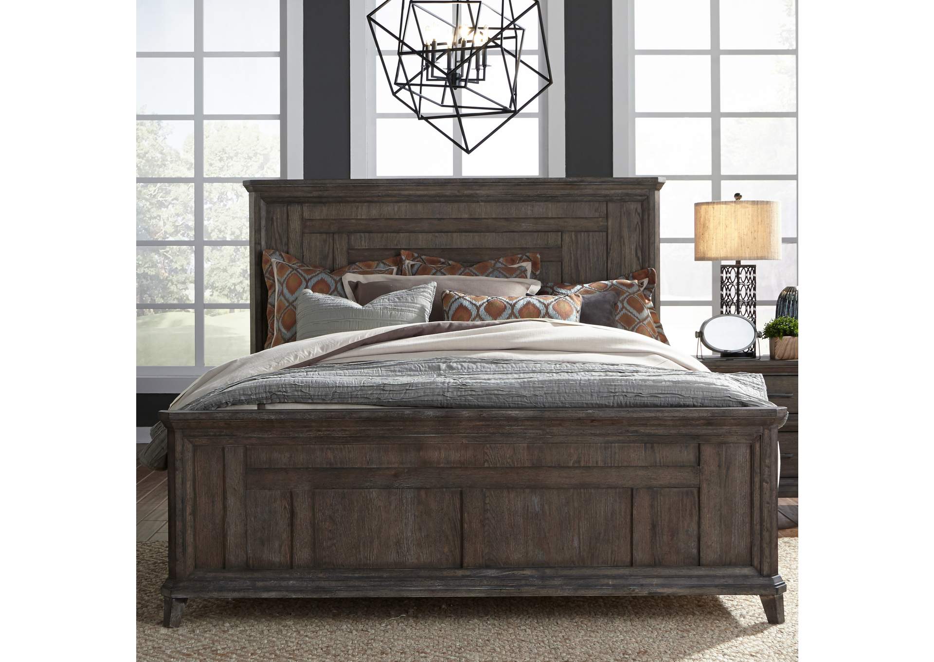 Artisan Prairie King California Panel Bed,Liberty
