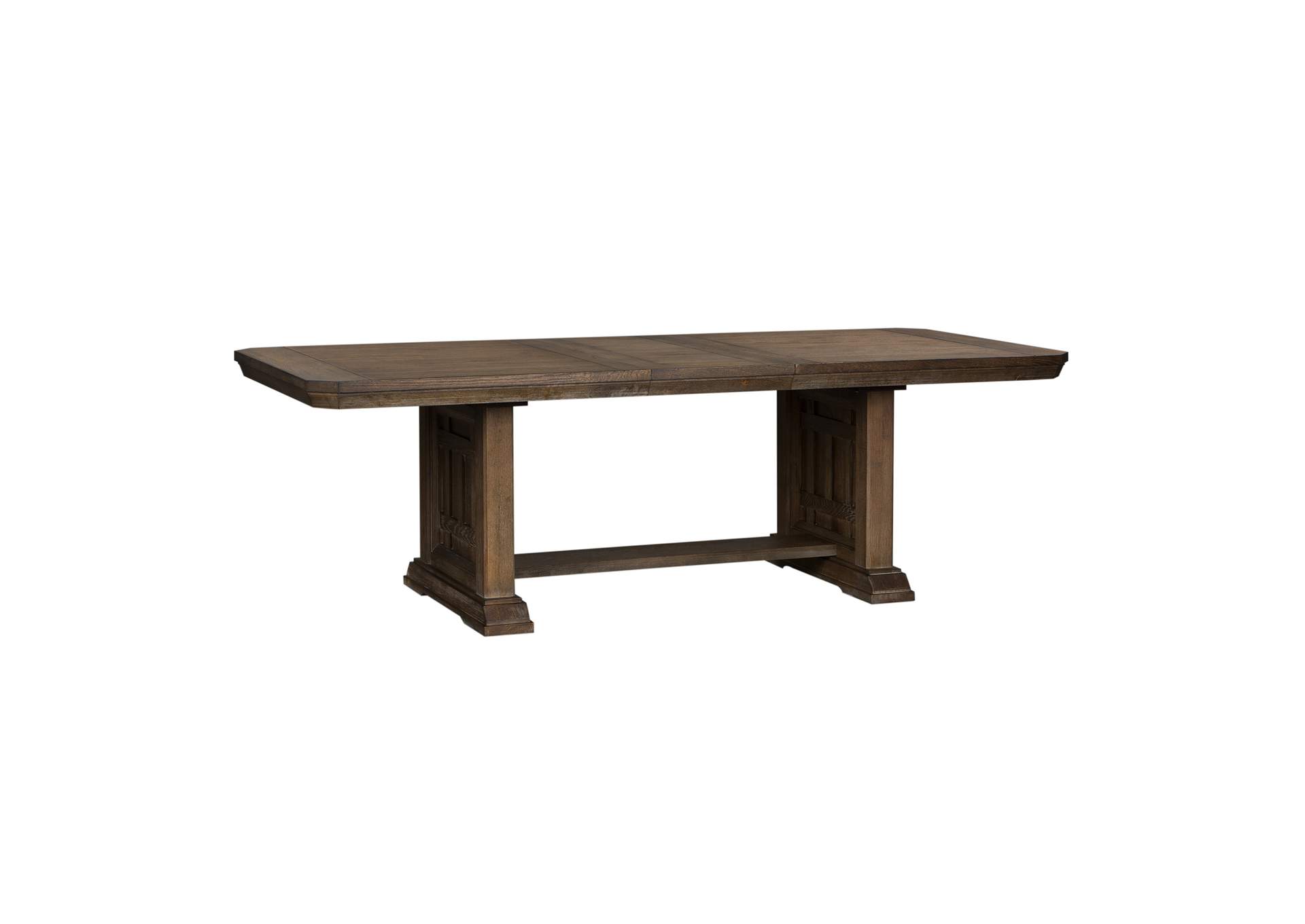Artisan Prairie Oak Rectangular Extension Leaf Dining Table,Liberty