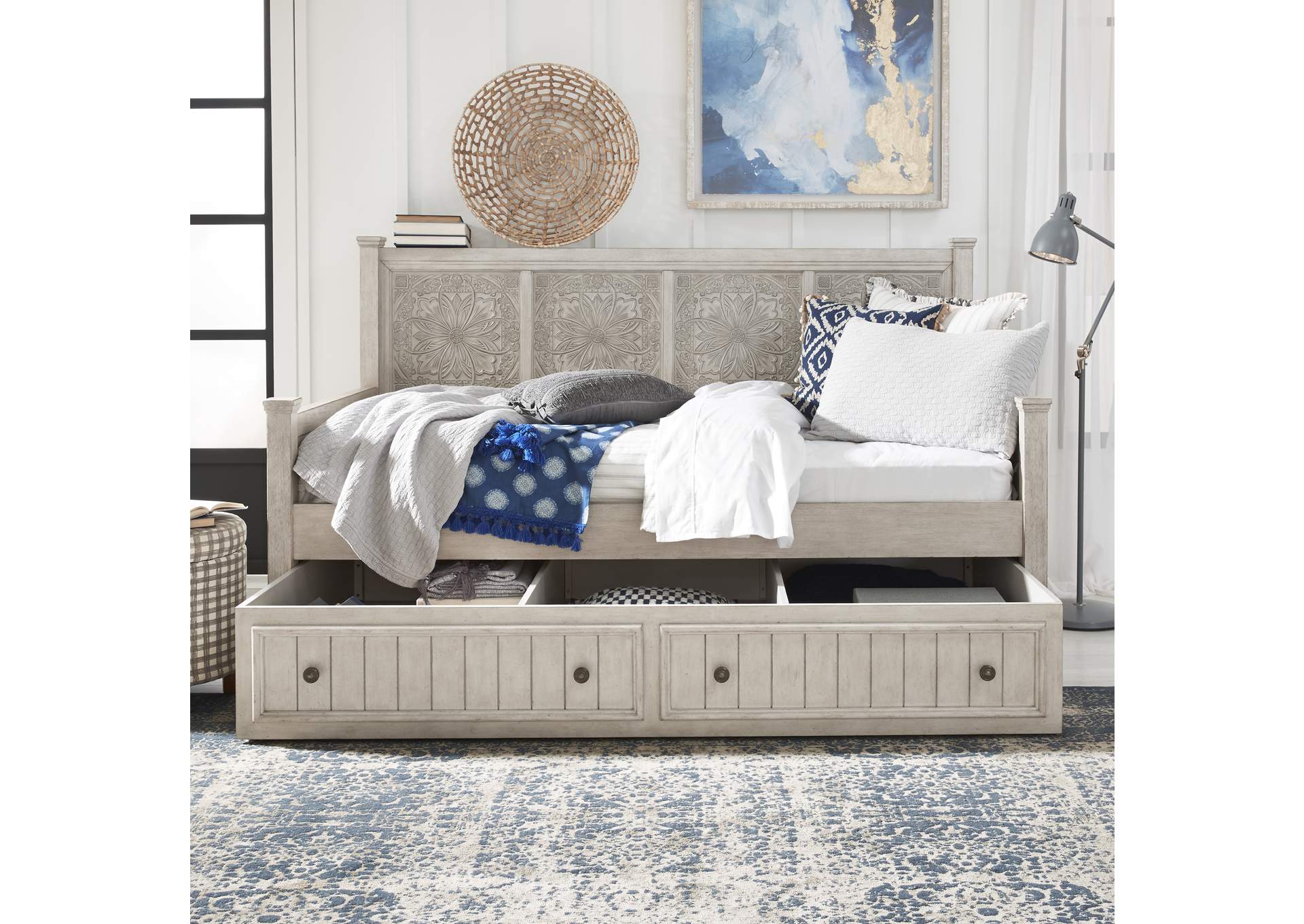 Heartland Antique White Twin Trundle, Antique White Twin Bedroom Set