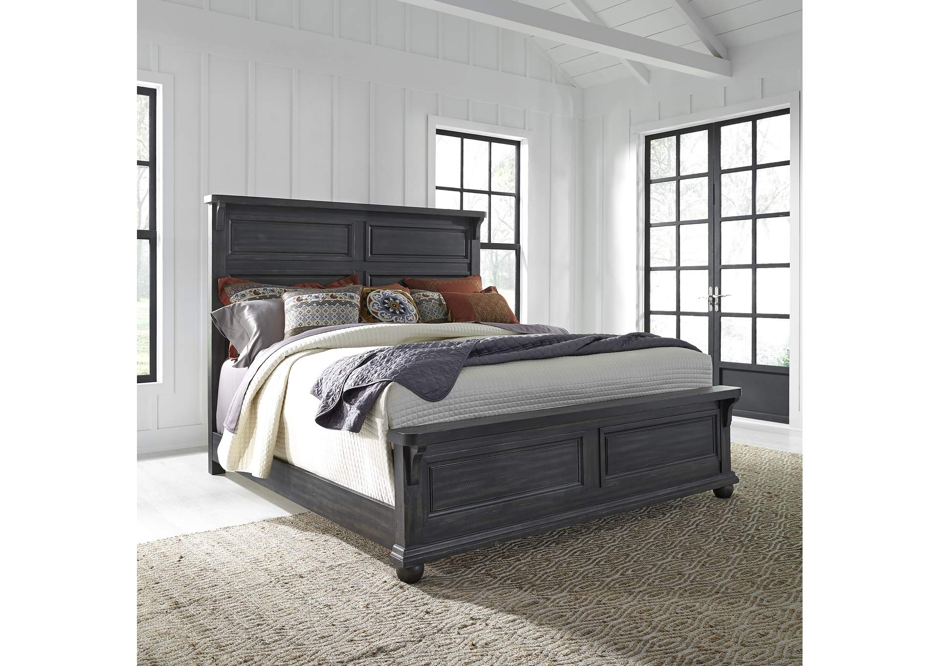 Harvest Home King Panel Bed,Liberty