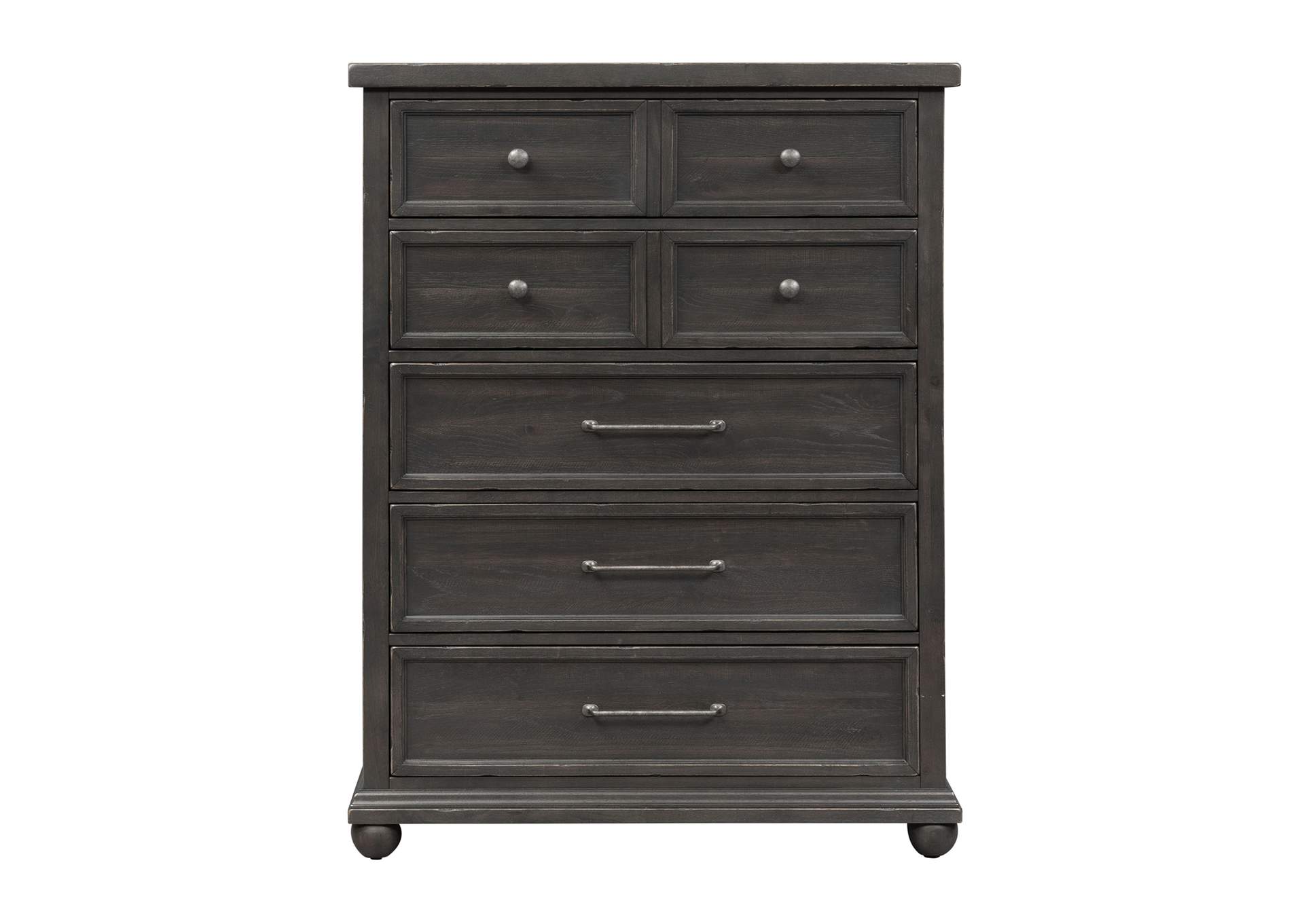 King Panel Bed, Dresser & Mirror, Chest,Liberty