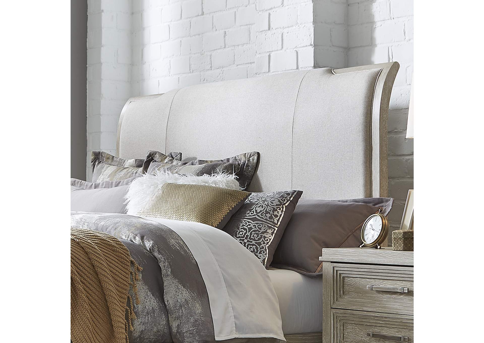 King Uph Sleigh Headboard,Liberty