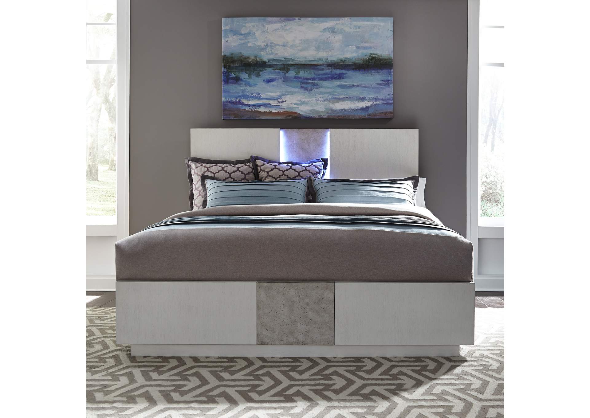 Mirage Queen Panel Bed,Liberty