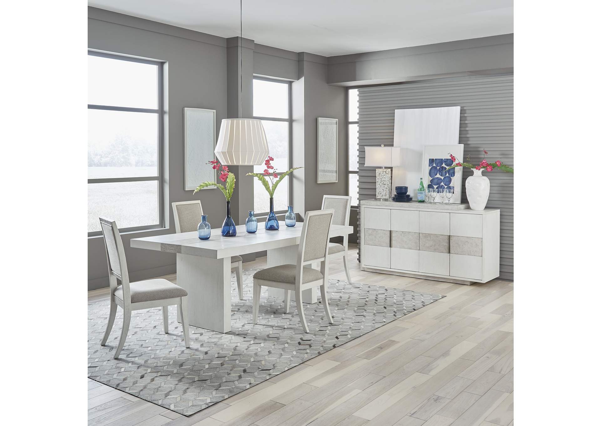 5 Piece Trestle Dining Room, Trestle Dining Table Set