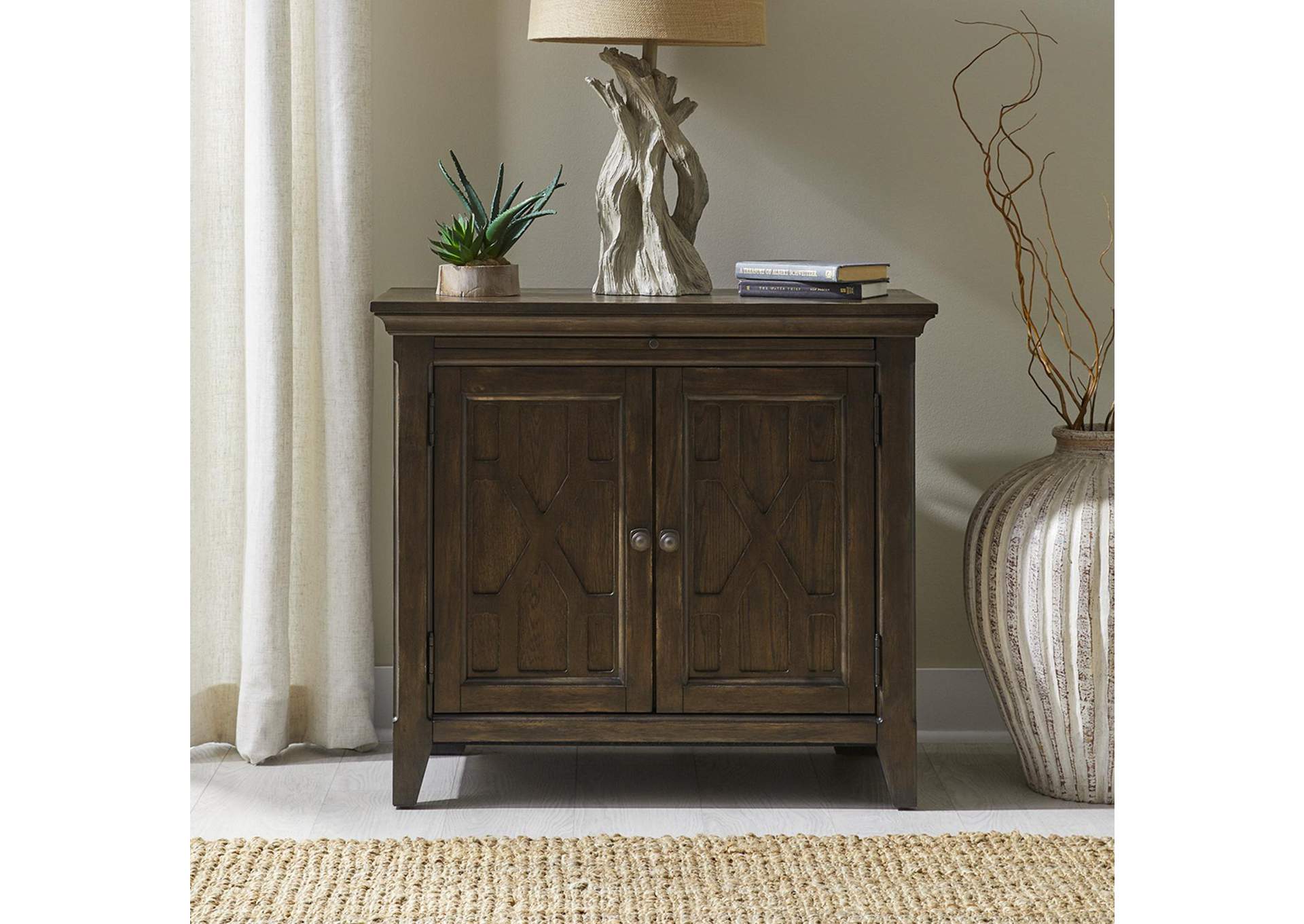 Paradise Valley 2 Door Bedside Chest with Charging Station,Liberty