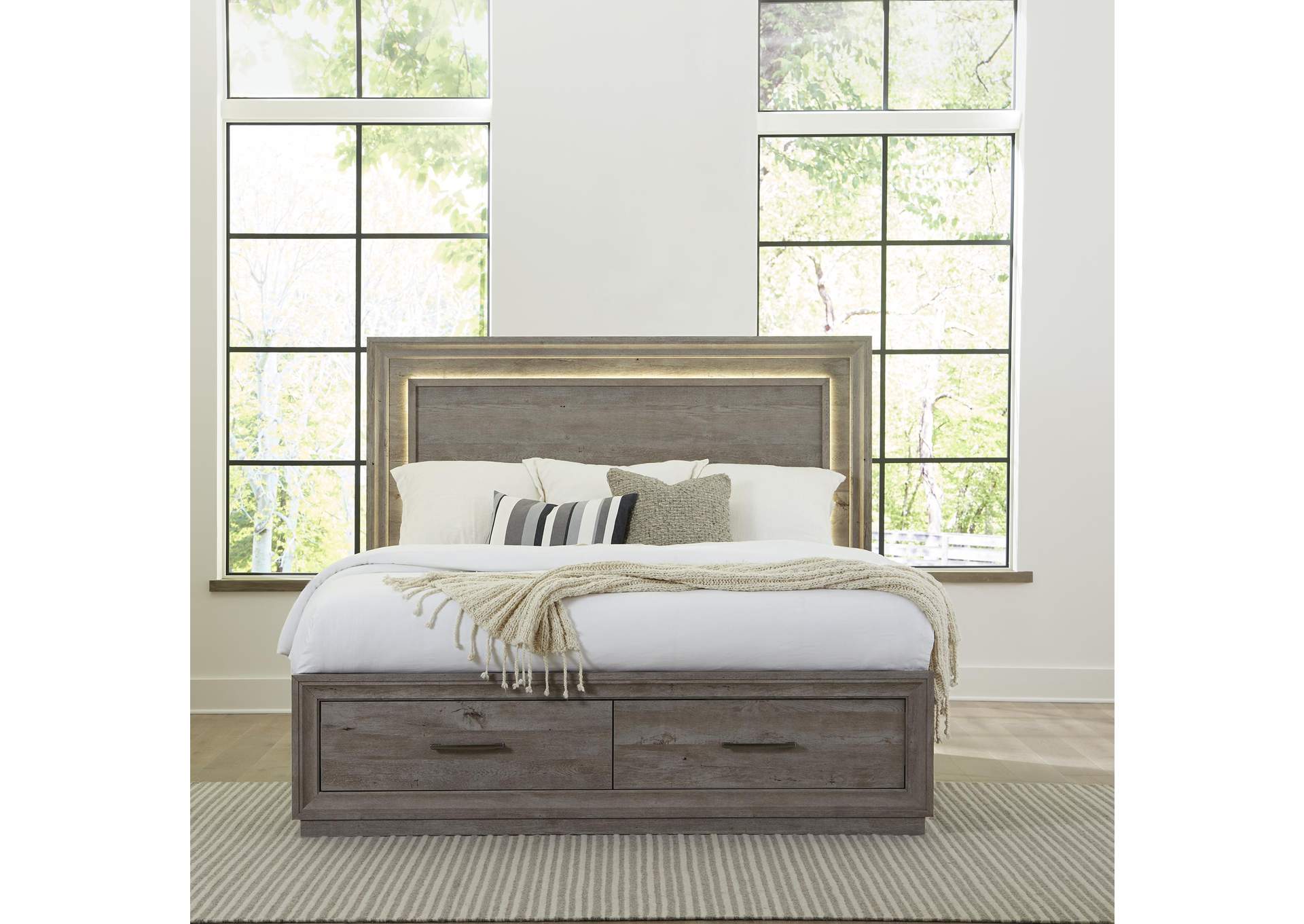 Horizons Queen Storage Bed,Liberty