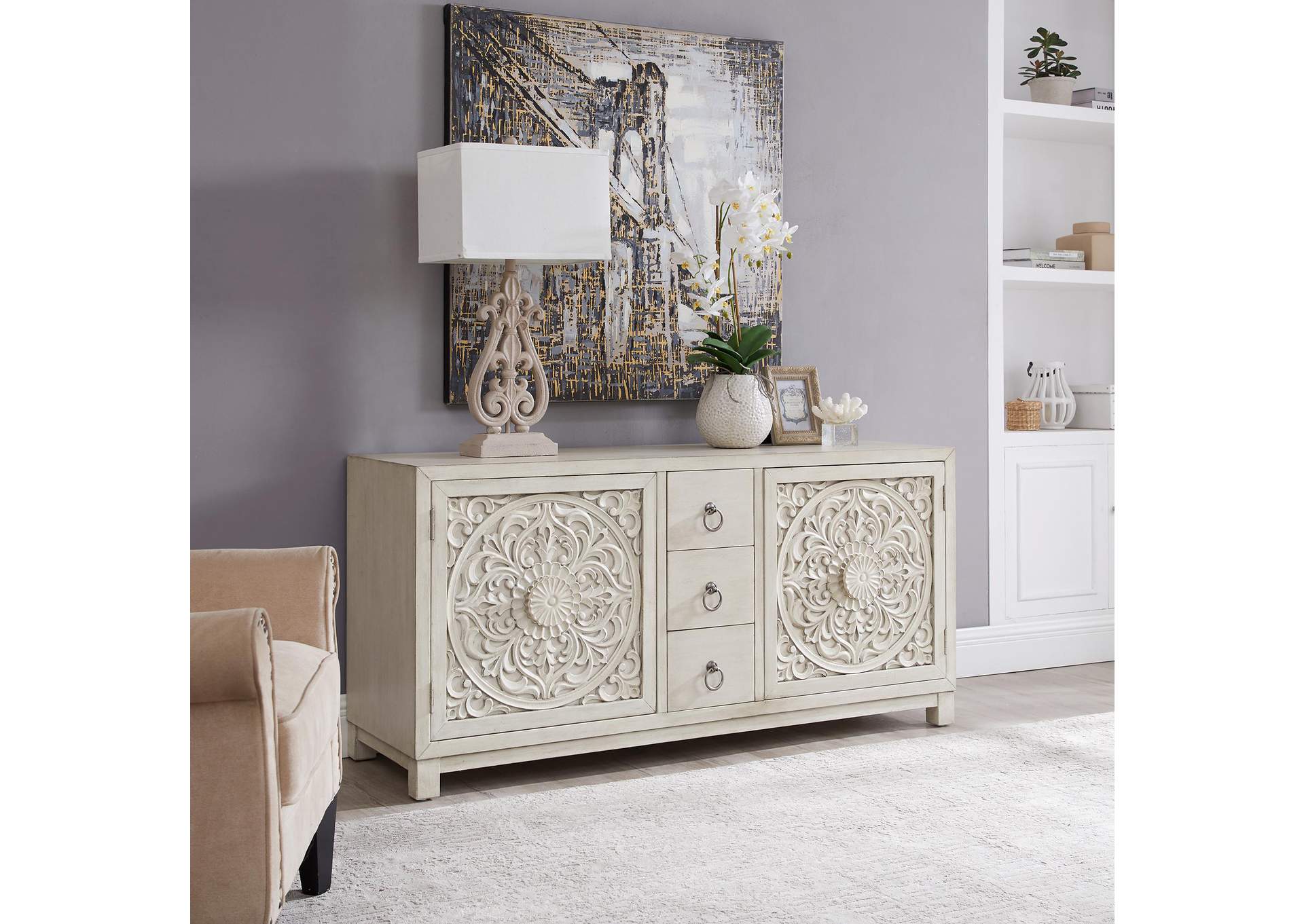 Sundance 2 Door 3 Drawer Accent Cabinet,Liberty