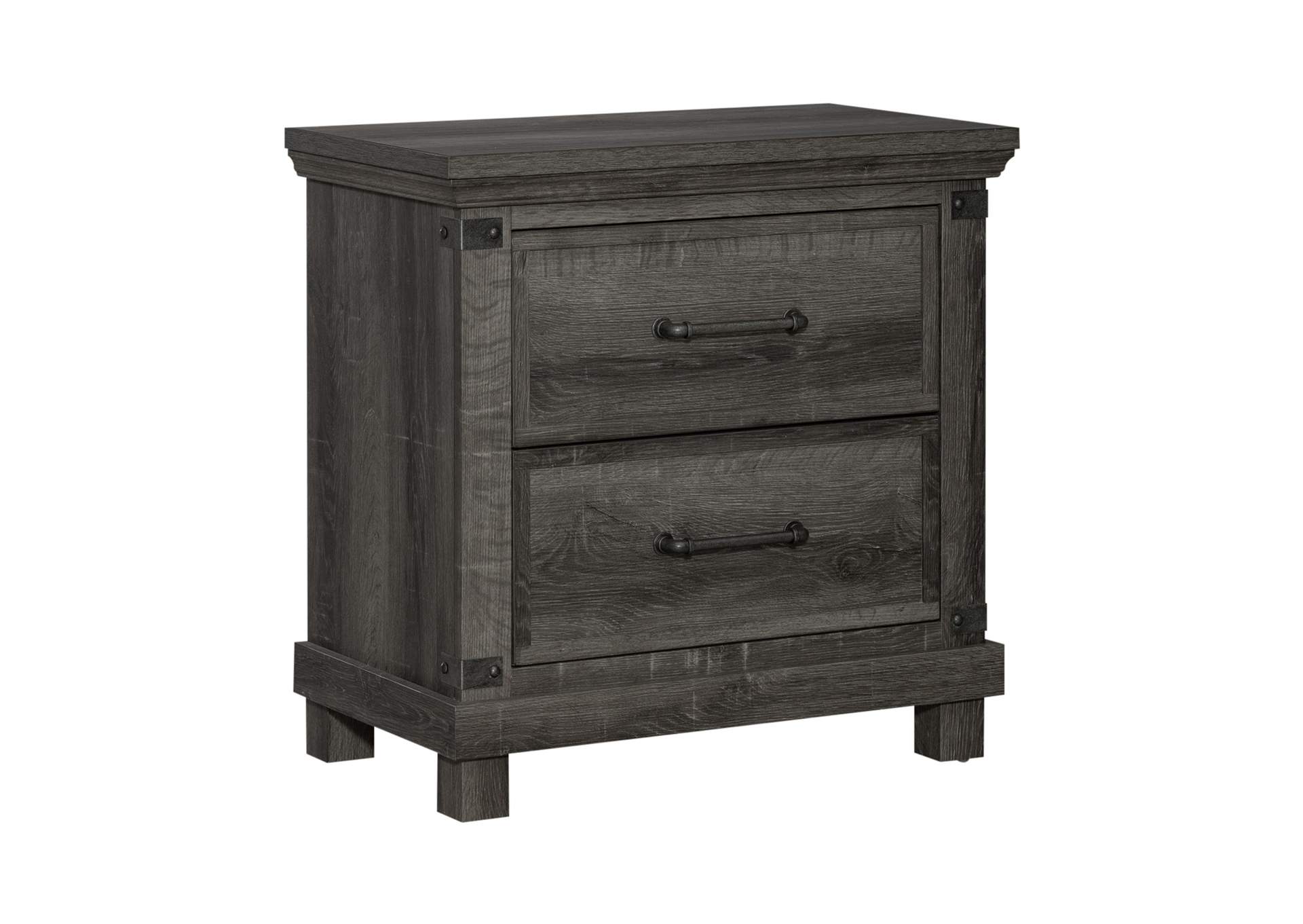 Lakeside Haven Nightstand with Charging Station,Liberty