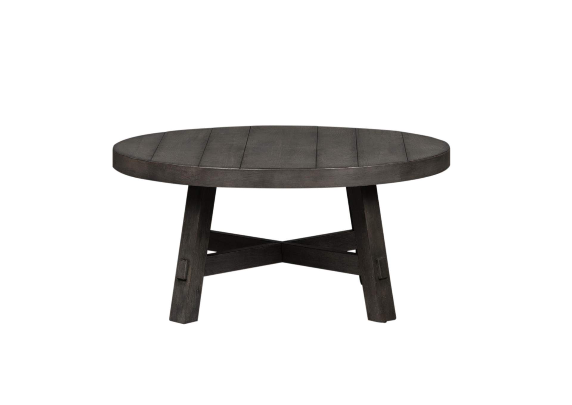 Modern Farmhouse Splay Leg Round Cocktail Table,Liberty