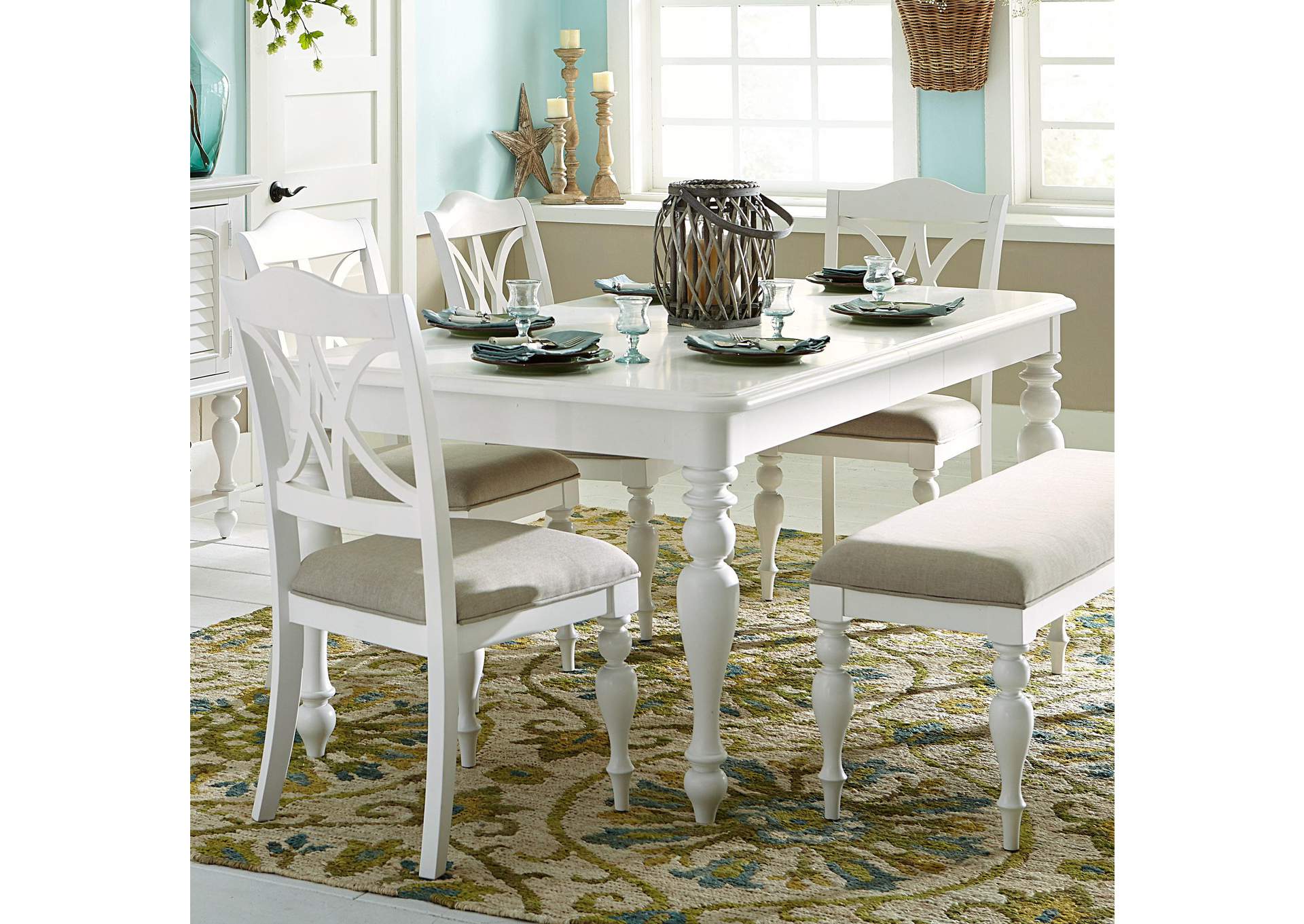 Summer House Rectangular Leg Table,Liberty