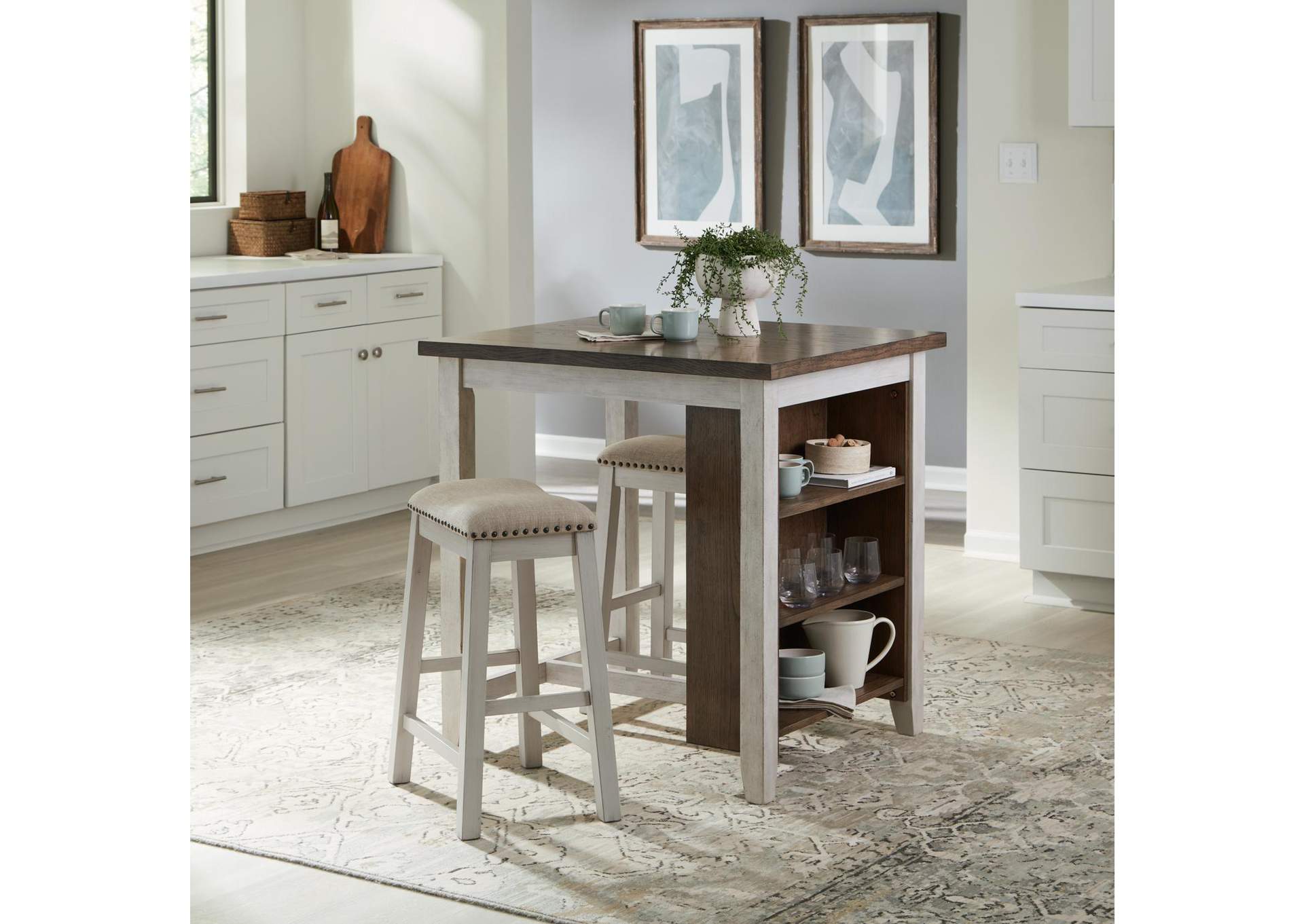 Brook Creek 3 Piece Counter Set - Two Tone,Liberty