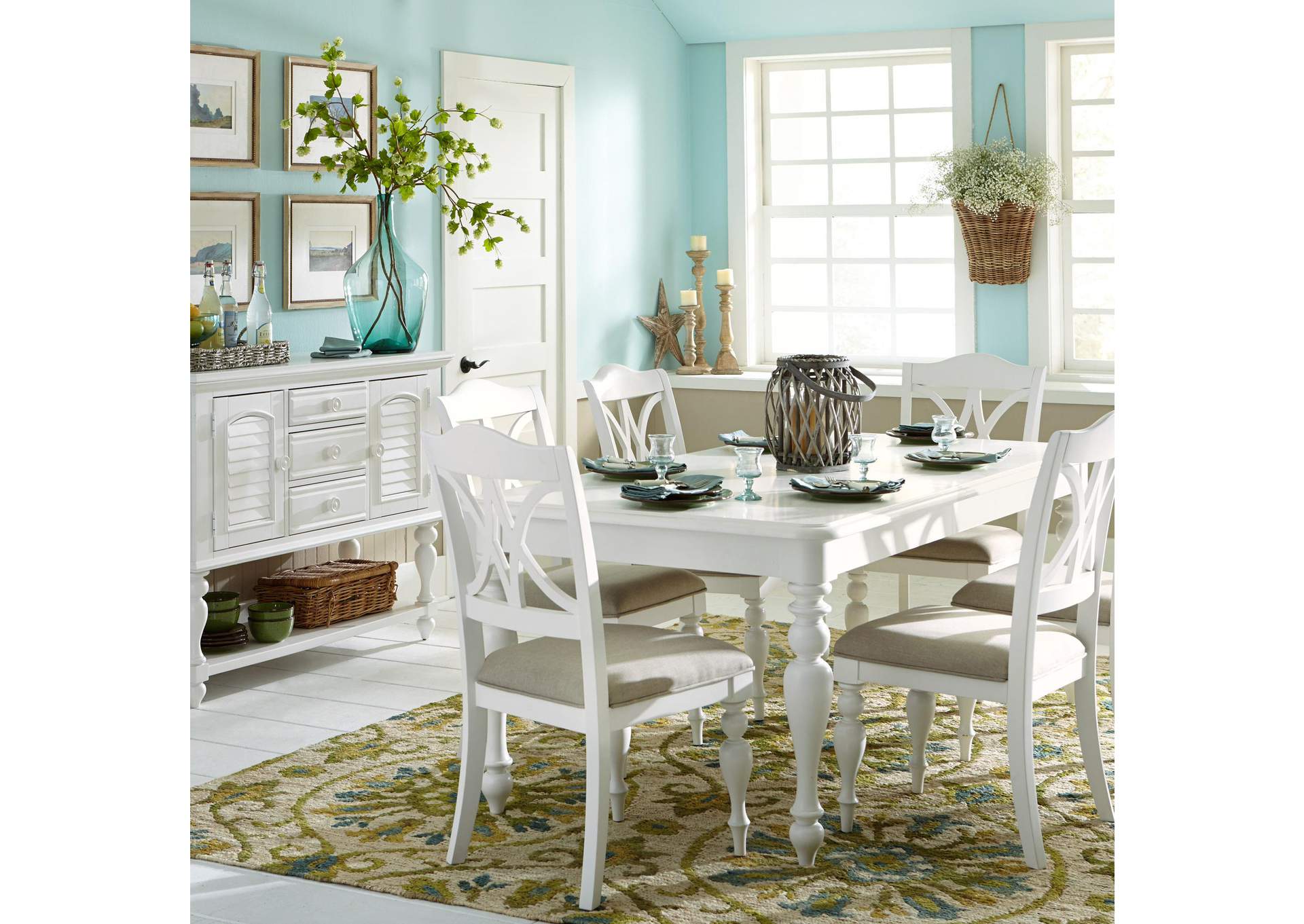 Summer House 5 Piece Rectangular Table Set,Liberty