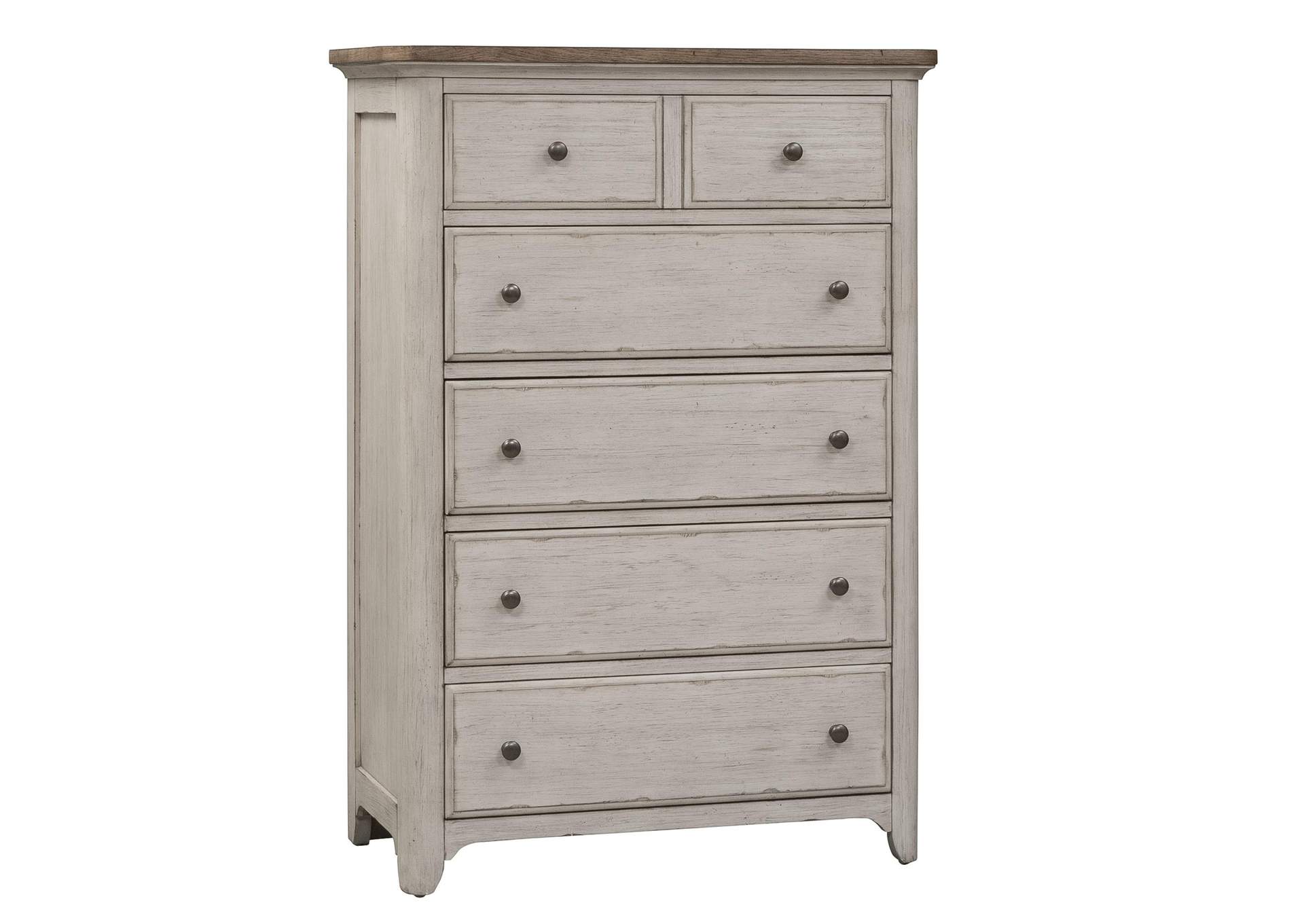 Farmhouse Reimagined 5 Drawer Chest,Liberty