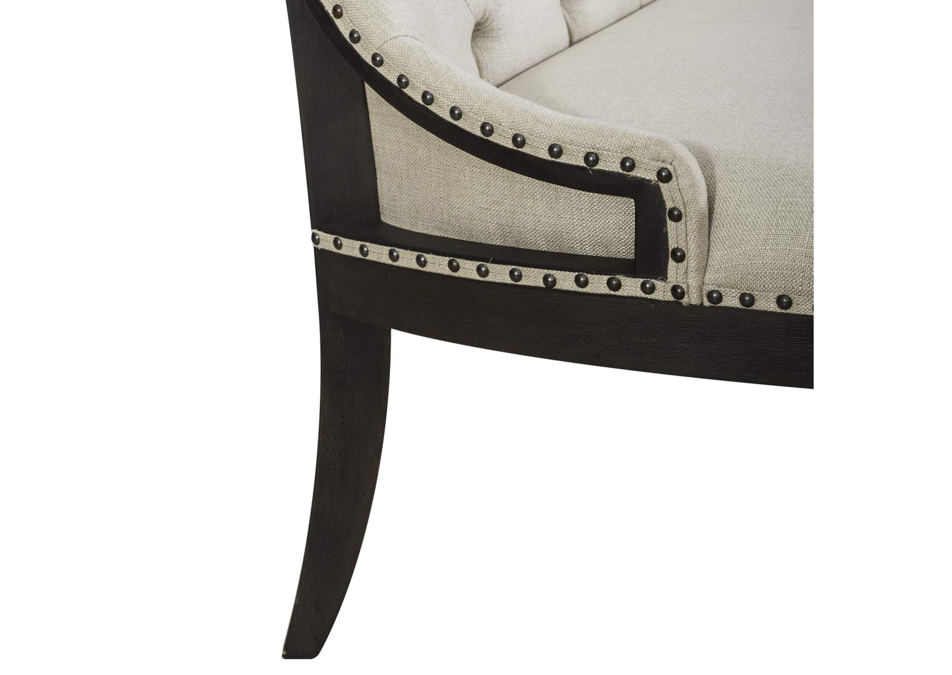 Americana Farmhouse Upholstered Shelter Dining Bench- Black,Liberty