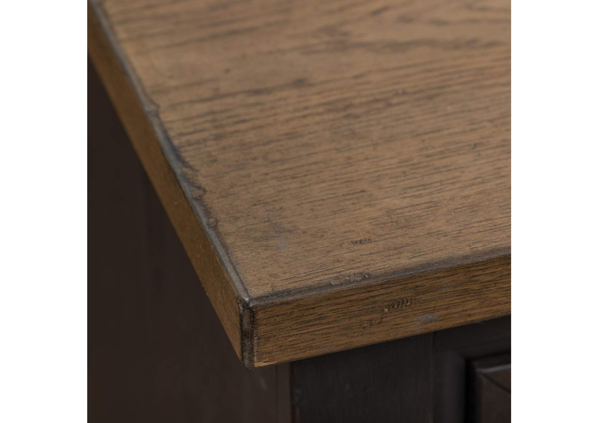 Americana Farmhouse 2 Drawer Nightstand with Charging Station - Black,Liberty