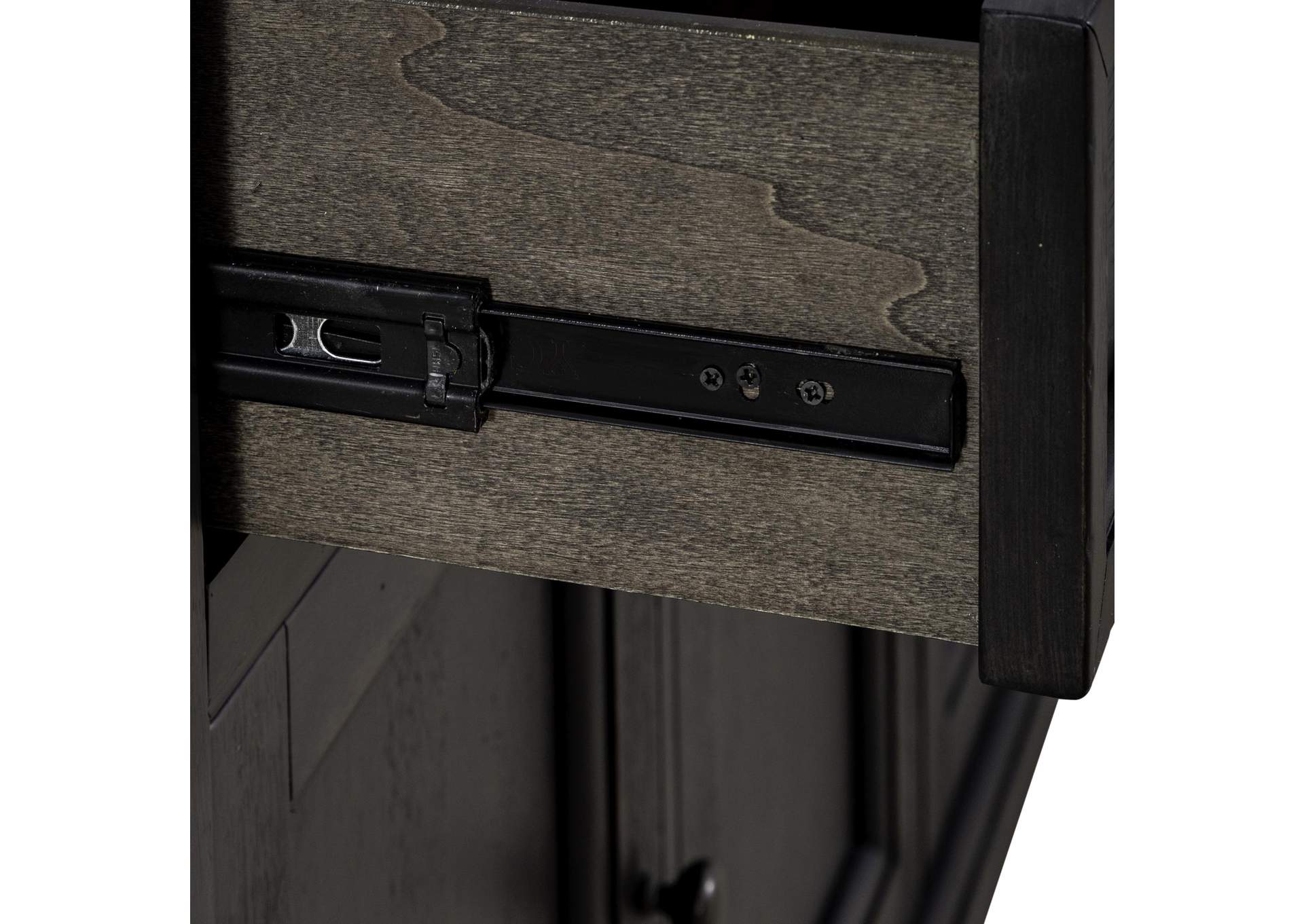 Americana Farmhouse Hall Buffet - Black,Liberty