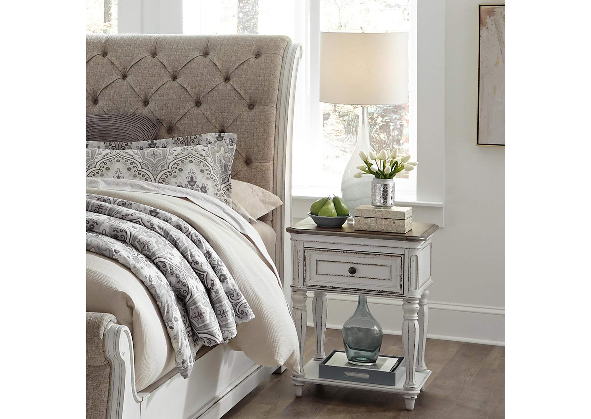 Magnolia Manor Leg Nightstand,Liberty