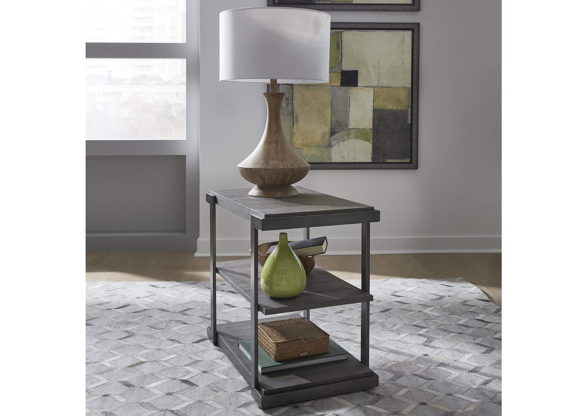 Modern View Tiered End Table,Liberty