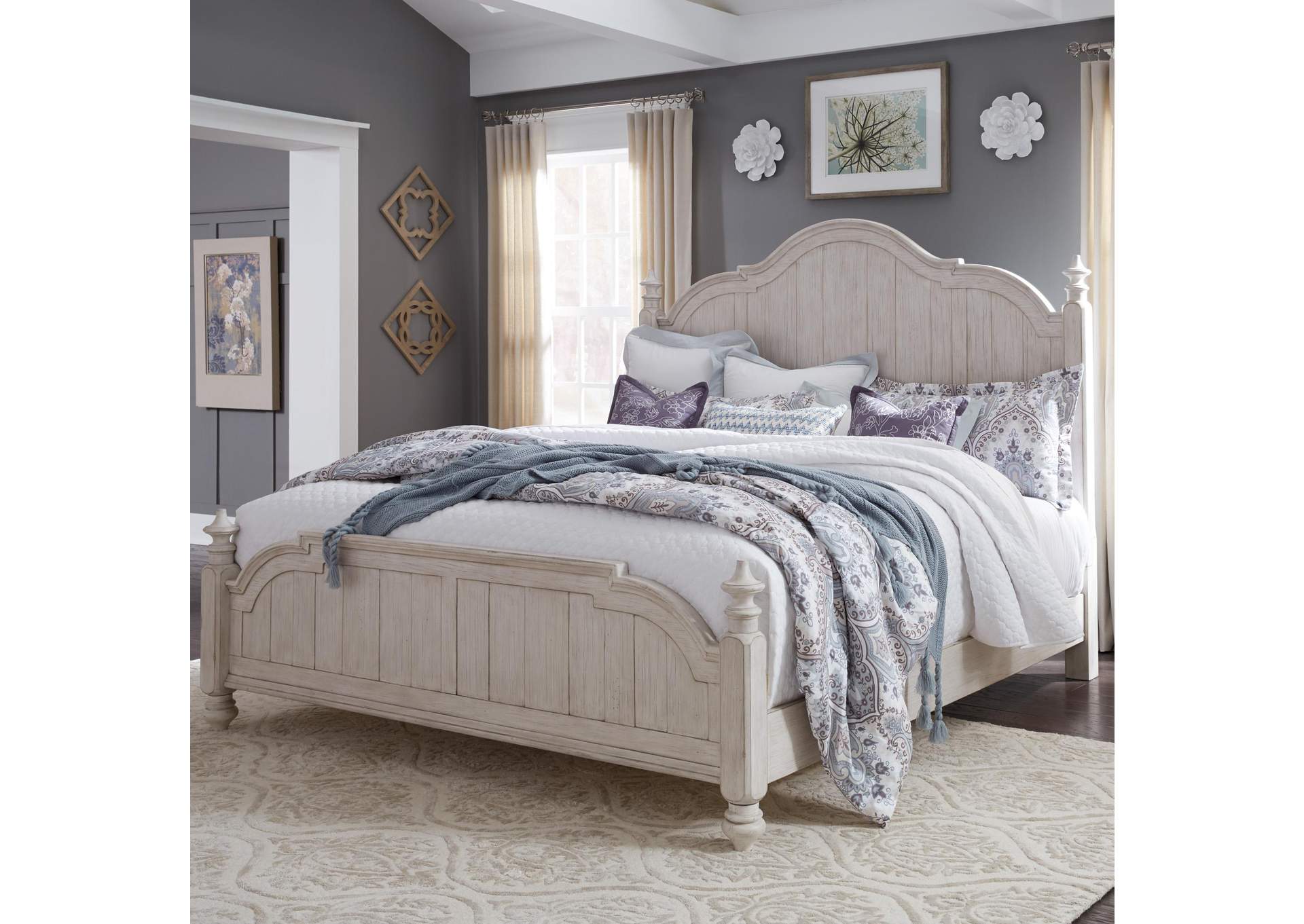Farmhouse Reimagined King Poster Bed,Liberty