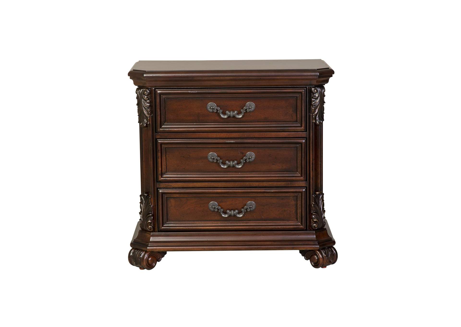 Messina Estates King Poster Bed, Dresser & Mirror, Chest, Nightstand,Liberty