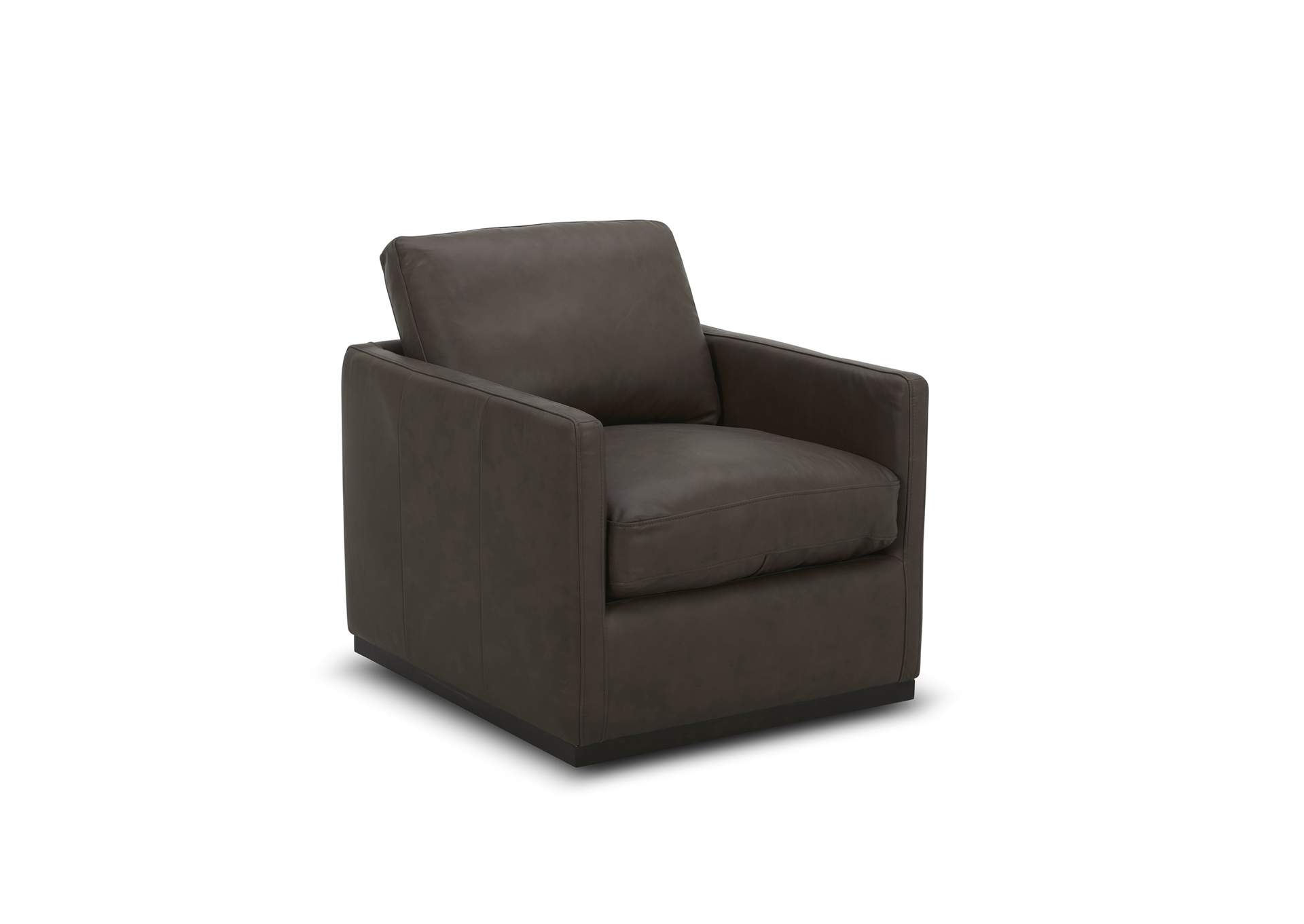 Weston Leather Swivel Accent Chair - Timber,Liberty