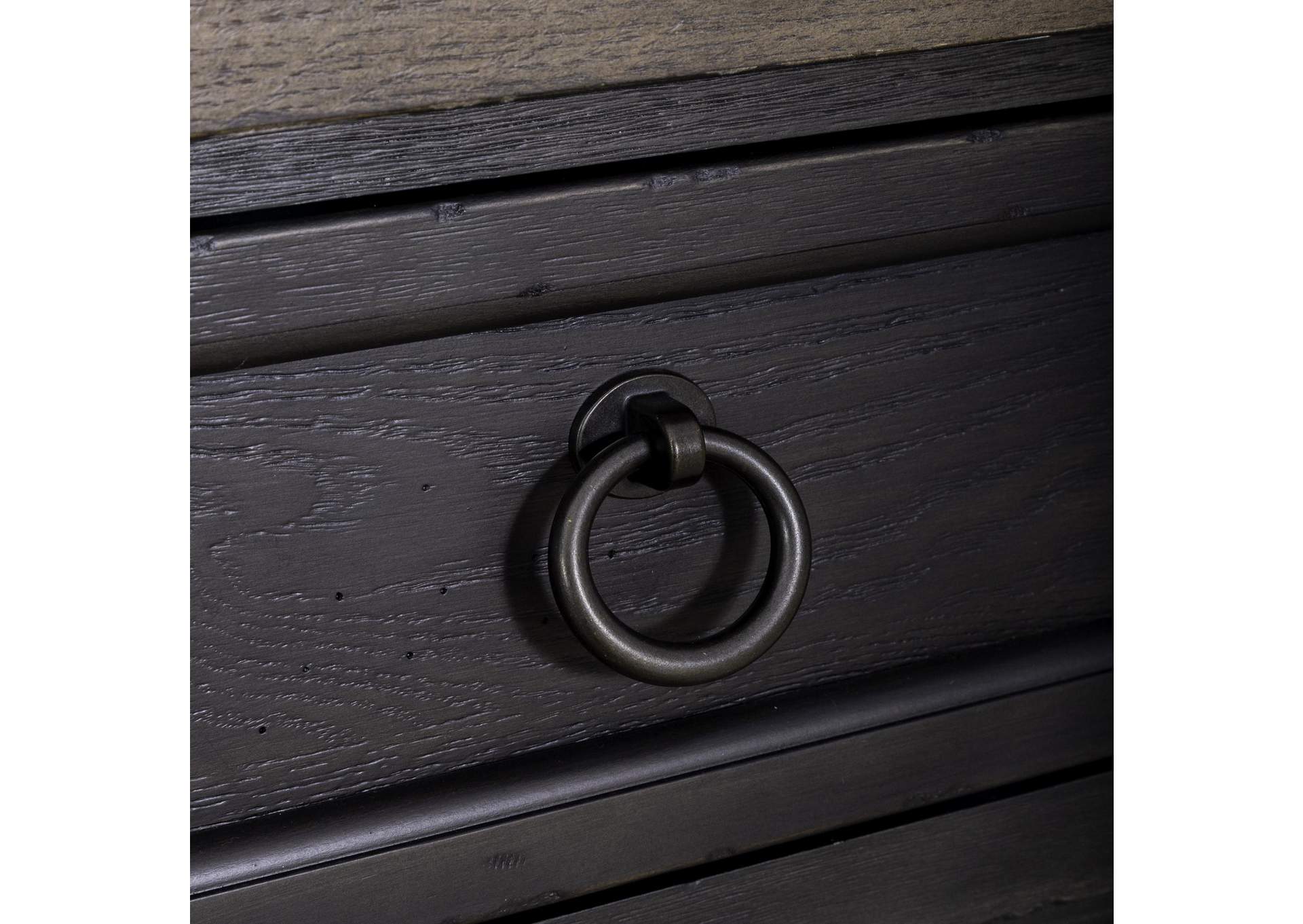 Americana Farmhouse Hall Buffet - Black,Liberty