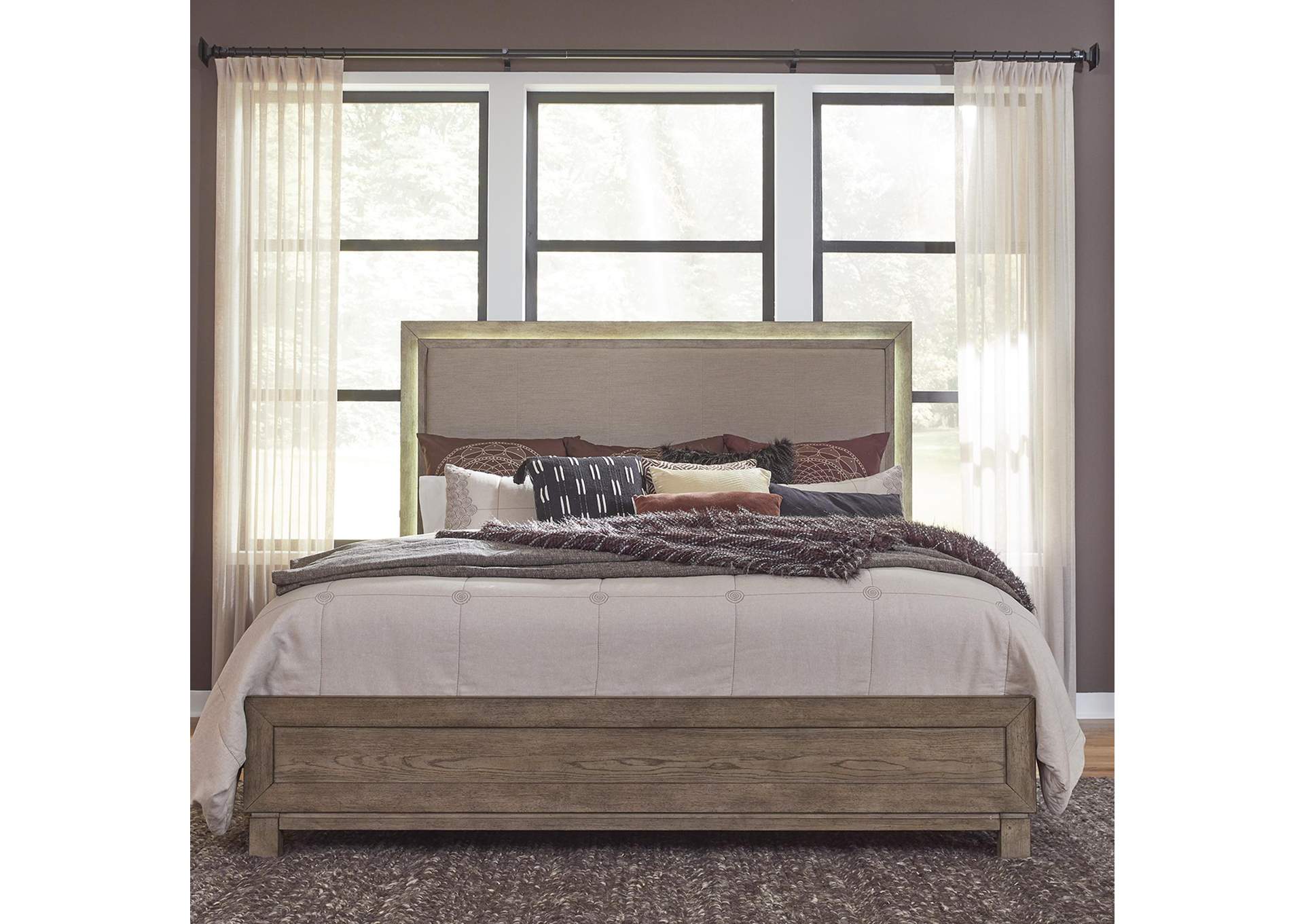Canyon Road California King Upholstered Bed,Liberty