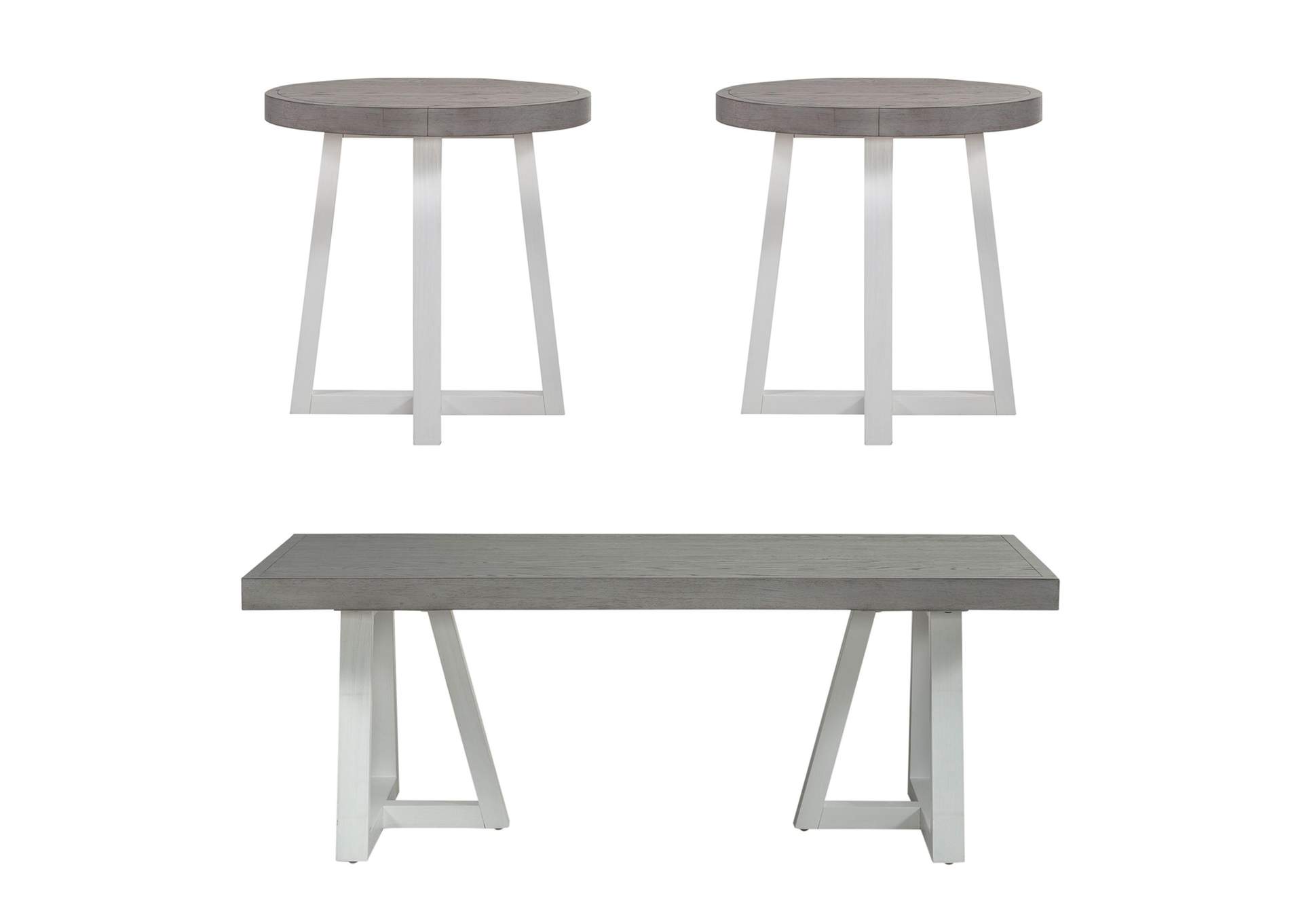 Palmetto Heights 3 Piece Set (1 - Cocktail 2 - End Tables),Liberty