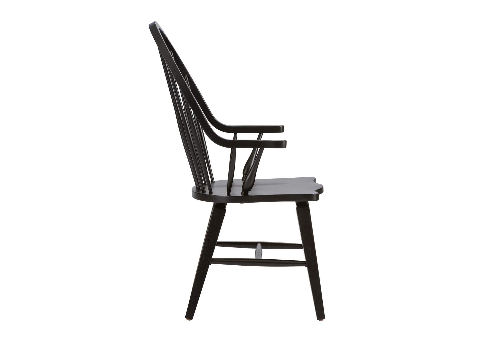 Hearthstone Ridge Windsor Back Arm Chair - Black,Liberty