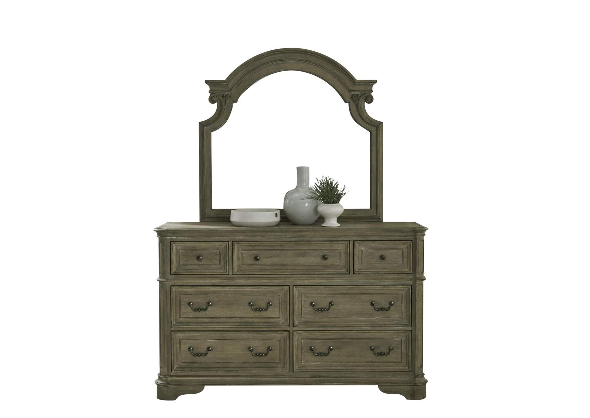 Magnolia Manor Dresser & Mirror,Liberty