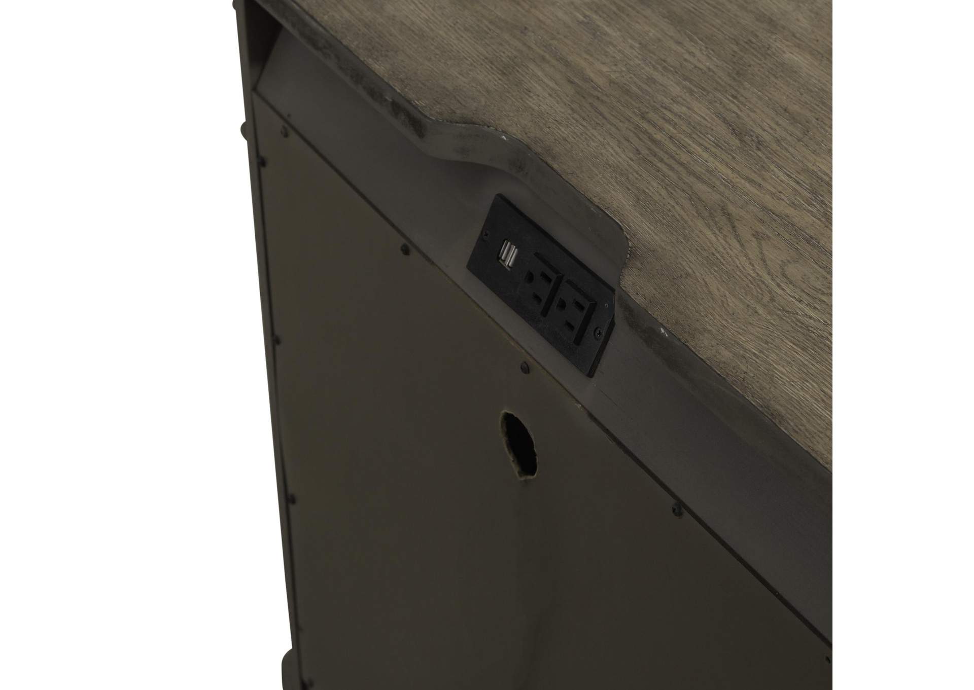 Town & Country 3 Drawer Nightstand with Charging Station,Liberty
