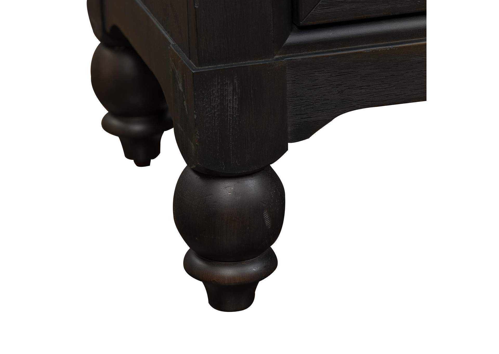 Americana Farmhouse 2 Drawer Nightstand with Charging Station - Black,Liberty