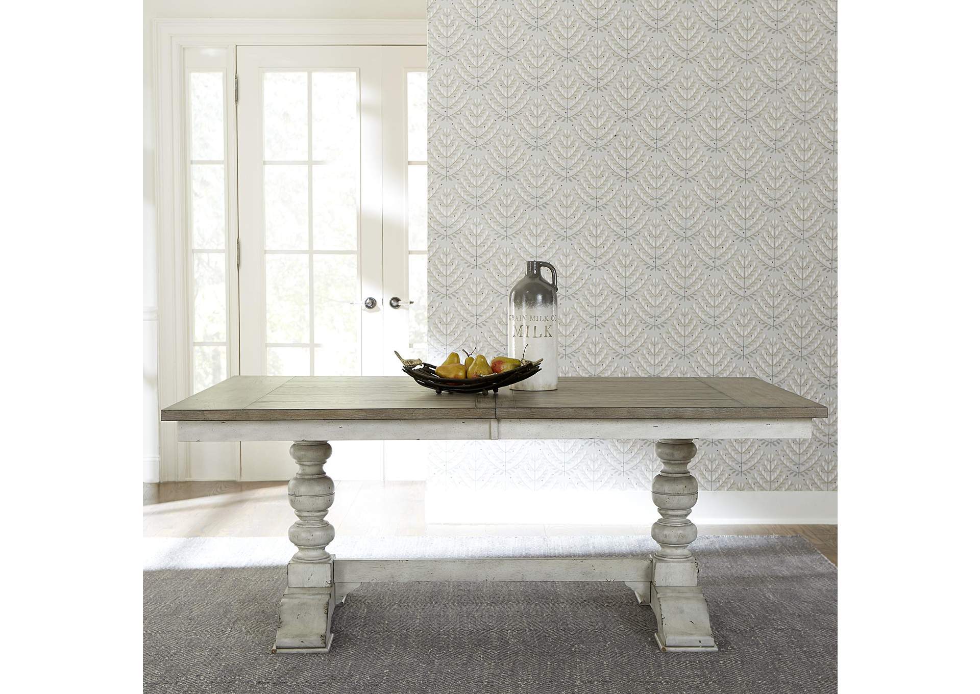 Whitney Trestle Table Set,Liberty