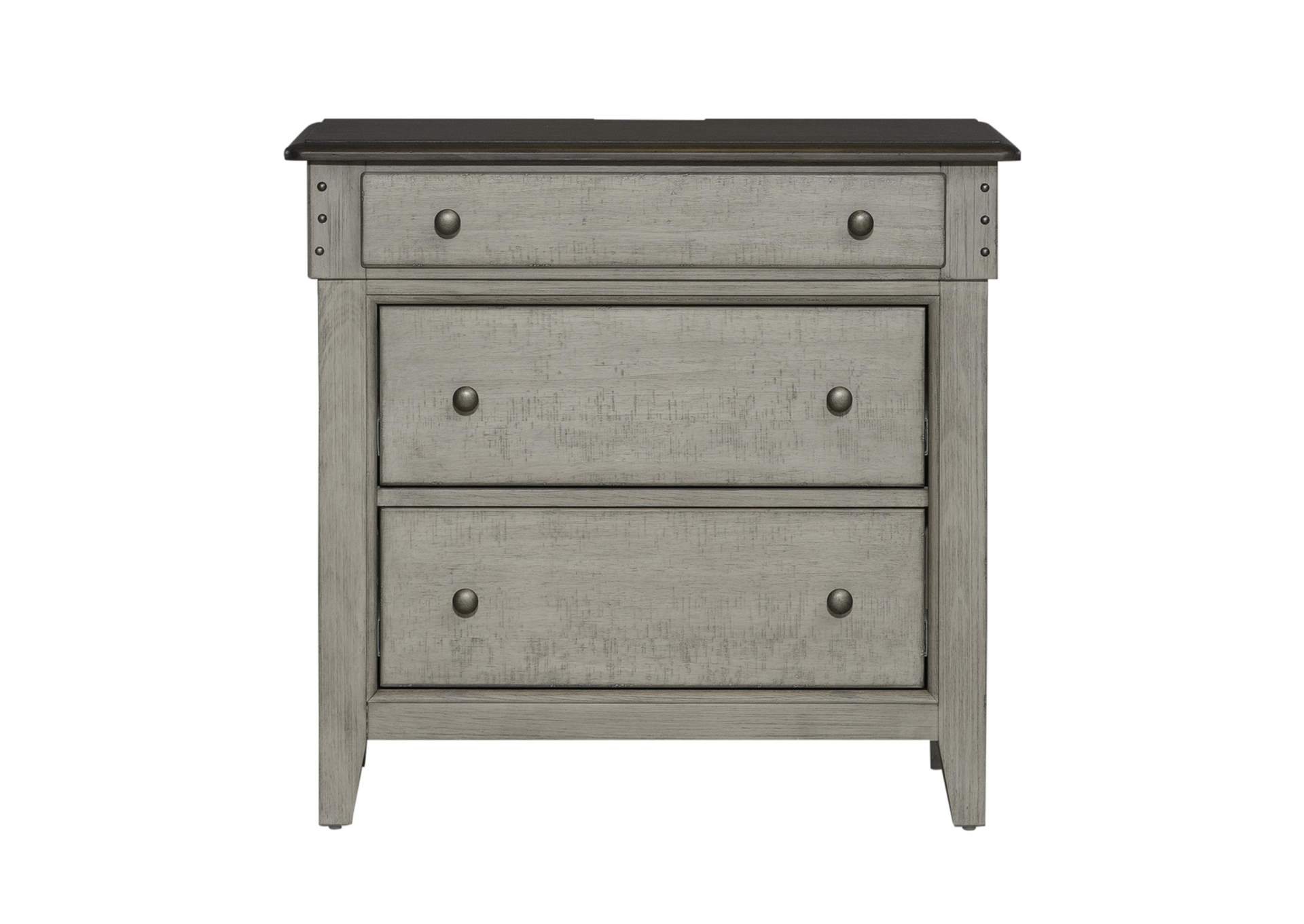 Ivy Hollow 3 Drawer Bedside Chest with Charging Station,Liberty