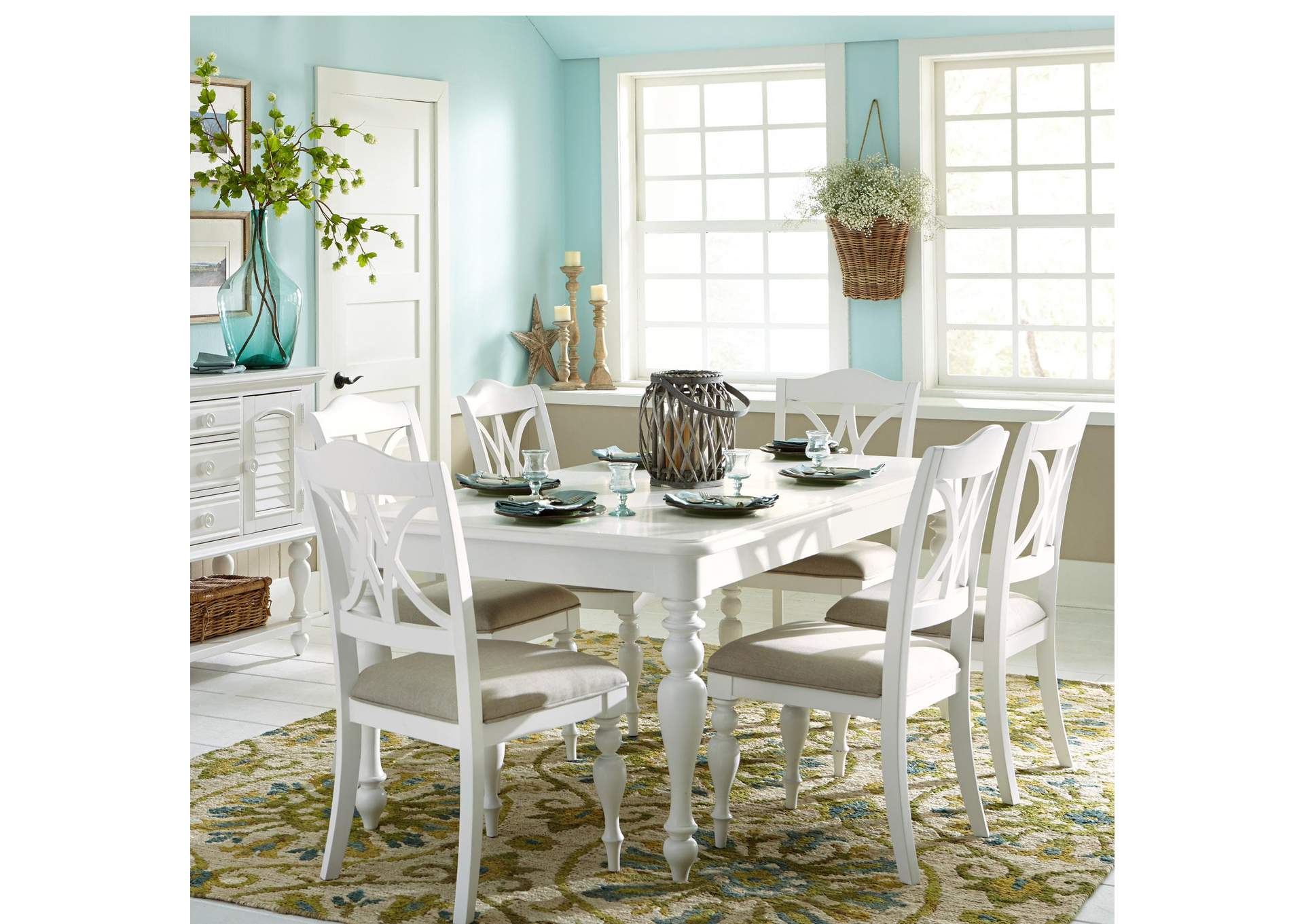 Summer House 7 Piece Rectangular Table Set,Liberty